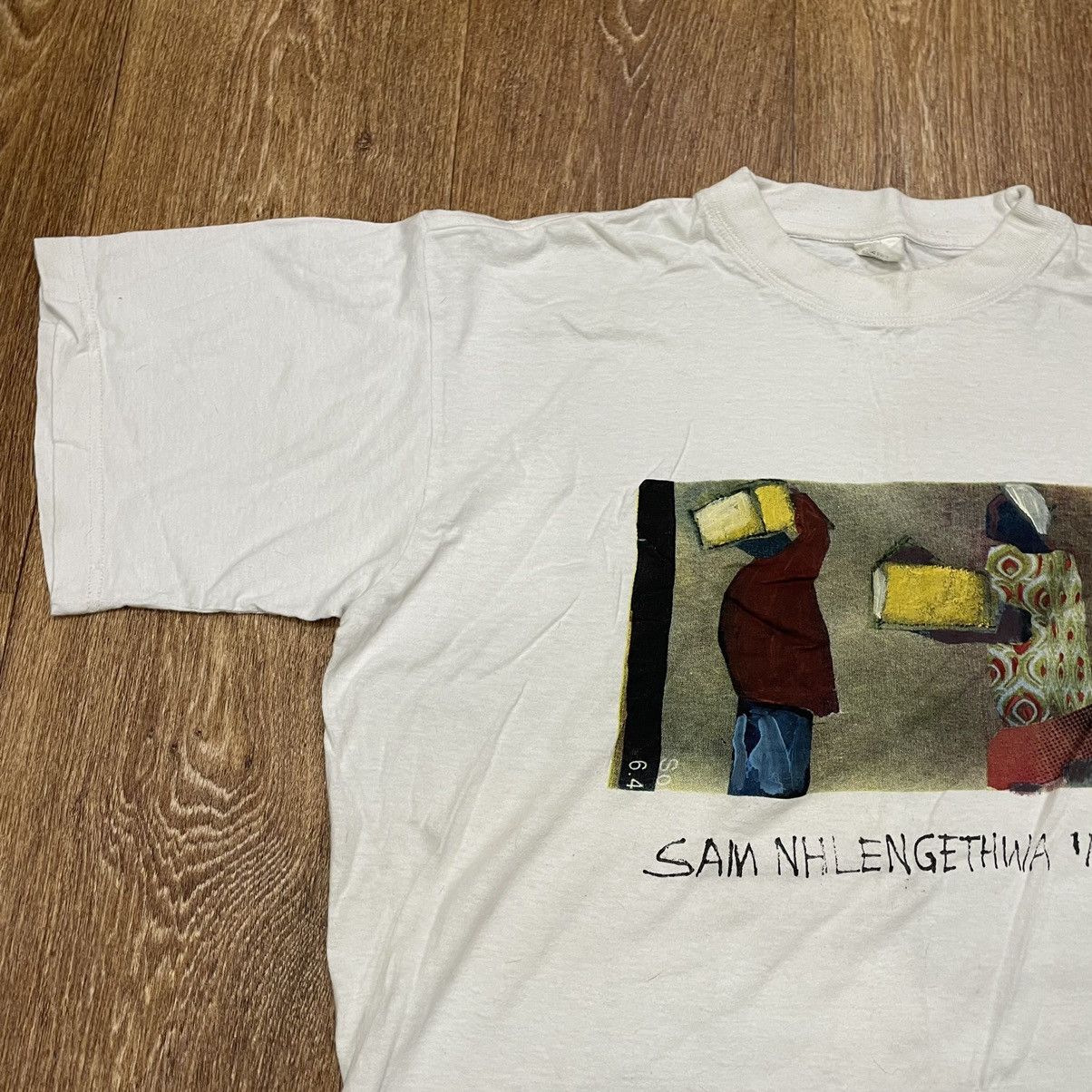 Vintage Vintage 90s Sun Faded Graphic Tee Art Print Grunge Slim XL Size US XL / EU 56 / 4 - 3 Thumbnail