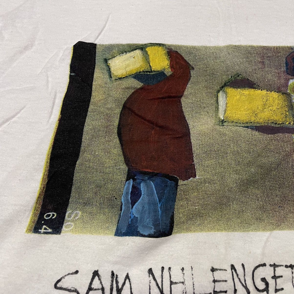 Vintage Vintage 90s Sun Faded Graphic Tee Art Print Grunge Slim XL Size US XL / EU 56 / 4 - 5 Thumbnail