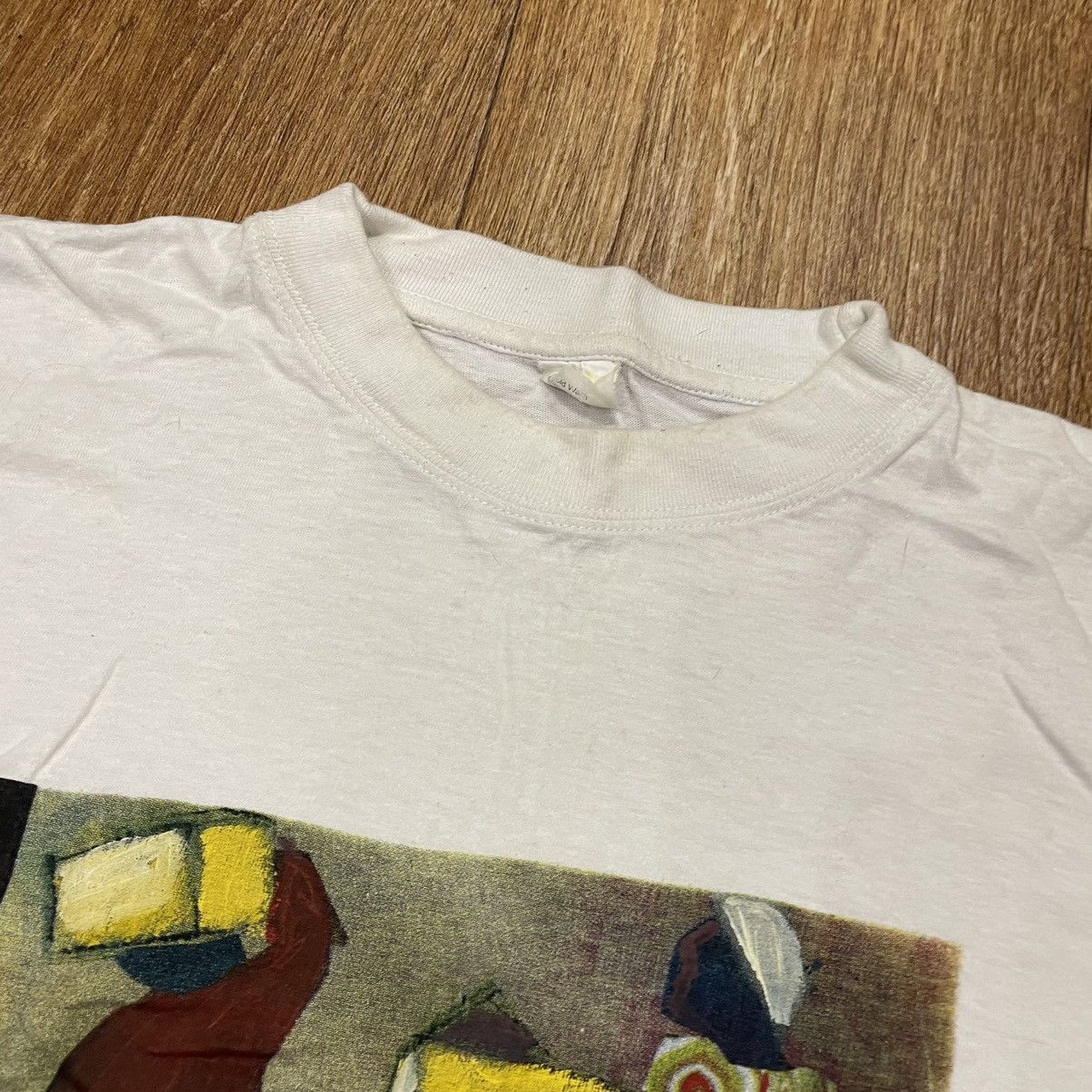 Vintage Vintage 90s Sun Faded Graphic Tee Art Print Grunge Slim XL Size US XL / EU 56 / 4 - 6 Thumbnail