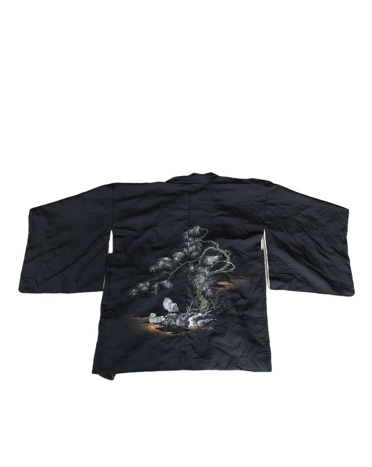 Japanese Brand Kimono Rayon Floral & Bird Embroidery Fits all Size US L / EU 52-54 / 3 - 1 Thumbnail