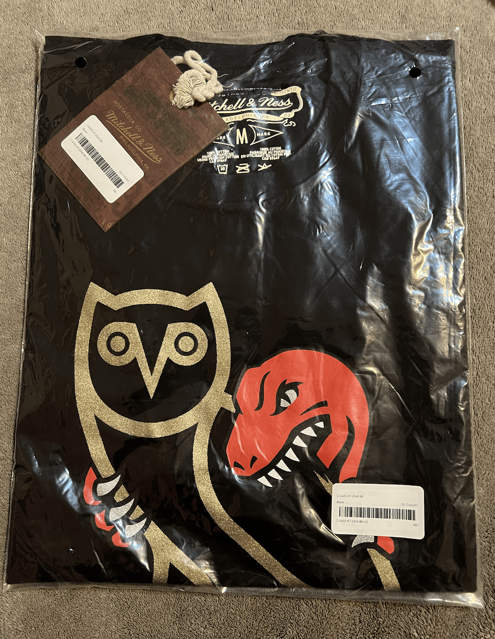 Mitchell & Ness TORONTO RAPTORS OVO T-SHIRT x MITCHELL & NESS OG OWL *RARE* Size US M / EU 48-50 / 2 - 3 Thumbnail