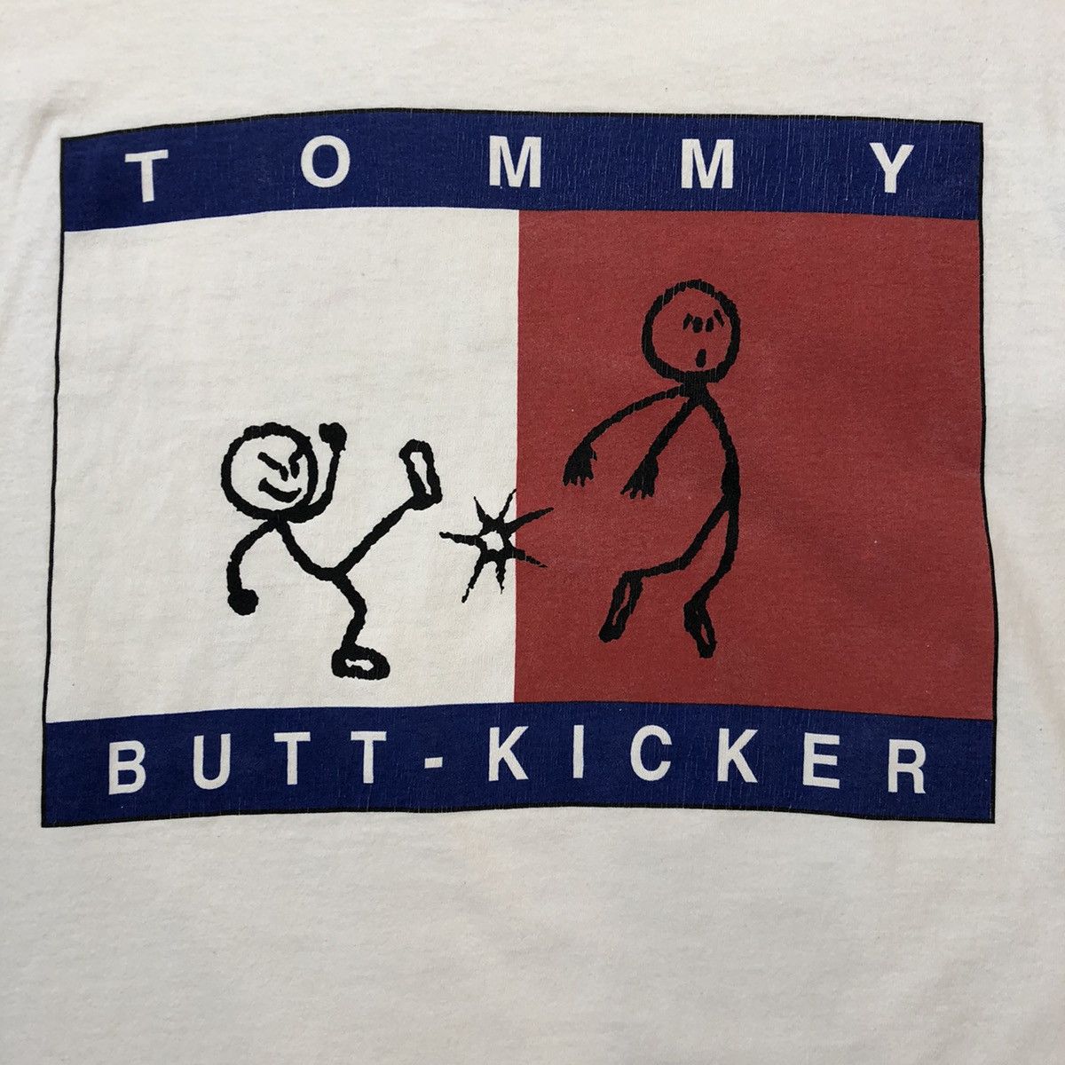 Vintage Vintage 90s Tommy T Shirt Butt Kicker Parody Tee Size US L / EU 52-54 / 3 - 2 Thumbnail
