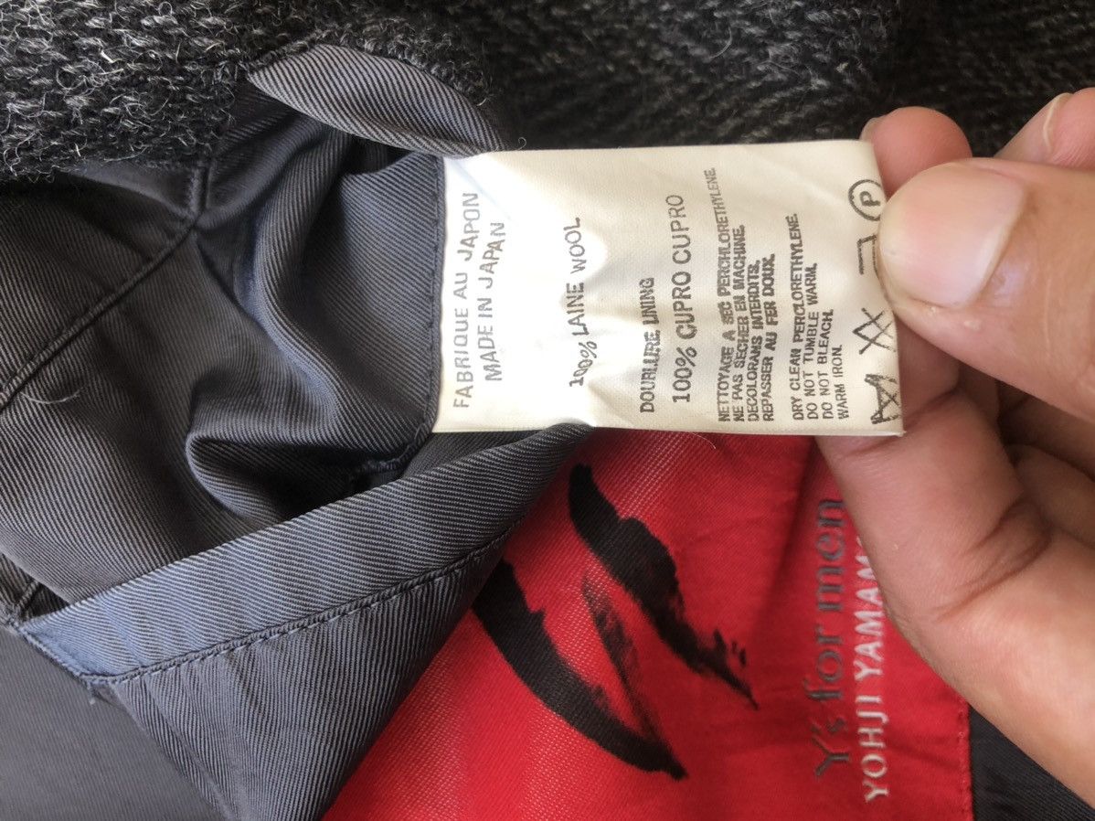 Yohji Yamamoto 🔥RARE ARCHIVE💥 Houndstooth Yohji Yamamoto Long Coat Wool Size US XL / EU 56 / 4 - 4 Thumbnail