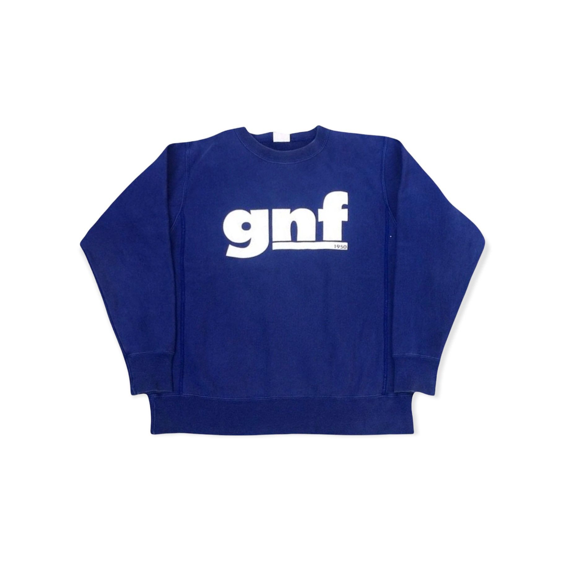 Image of Fragment Design x Gallery 1950 Vintage Gallery 1950 Revers Weave Crewneck Sweatshirts in Blue (Size