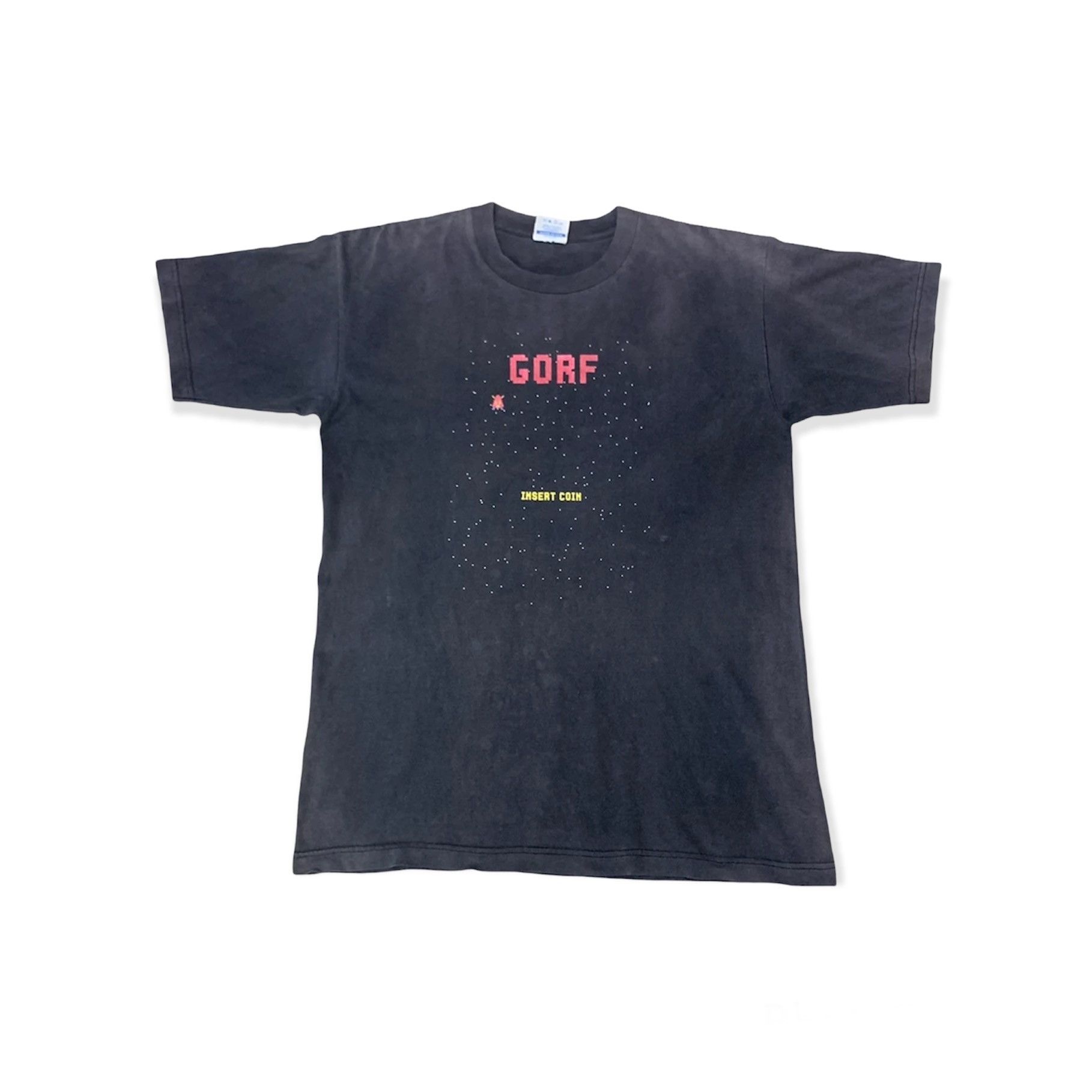 image of Vintage Xlarge Gorf Retro Game Sun Faded Tees in Faded Black, Men's