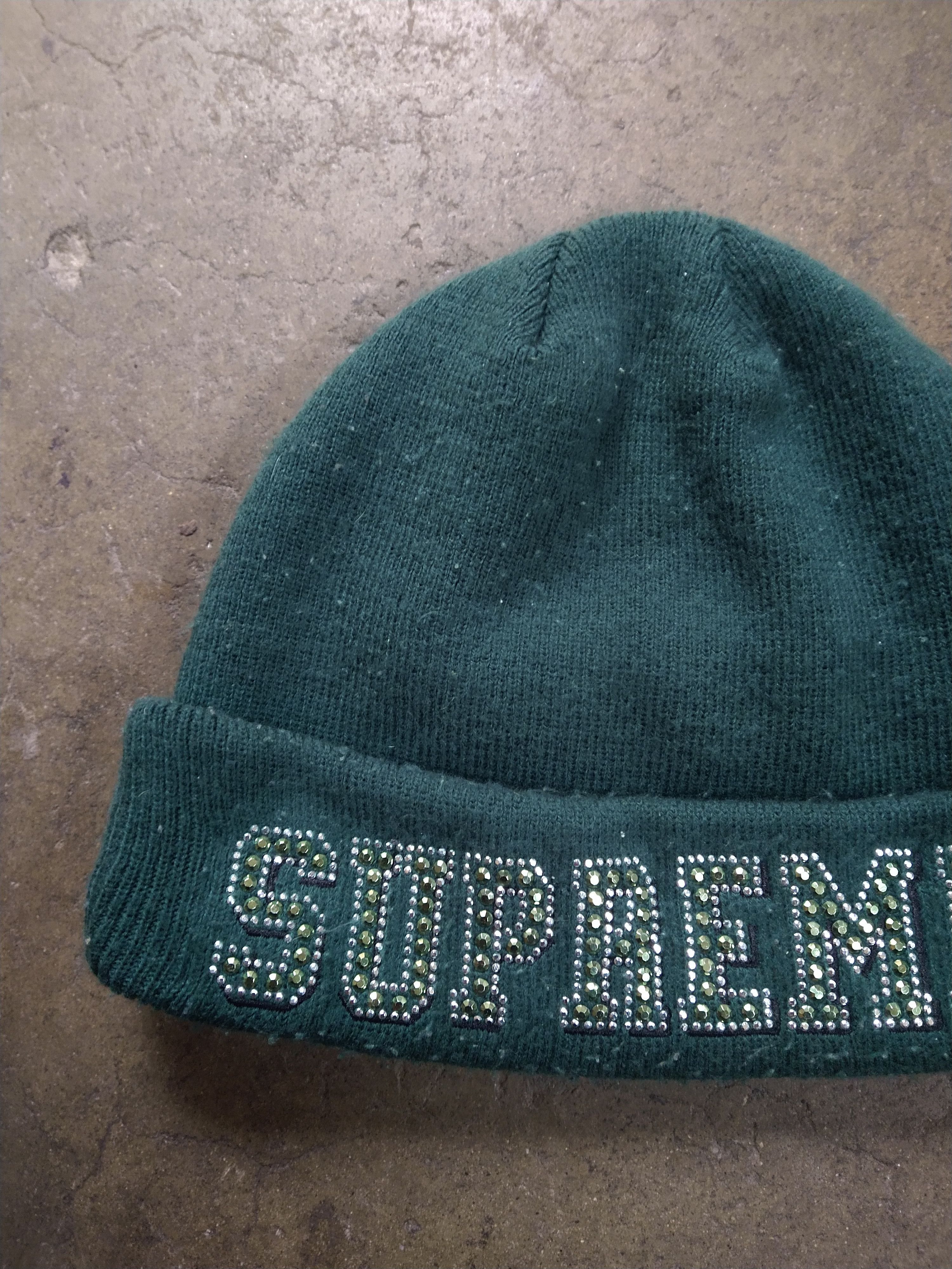 New Era × Supreme Supreme x New Era Gems Beanie Green Acrylic SS20 Knit Hat Size ONE SIZE - 2 Thumbnail