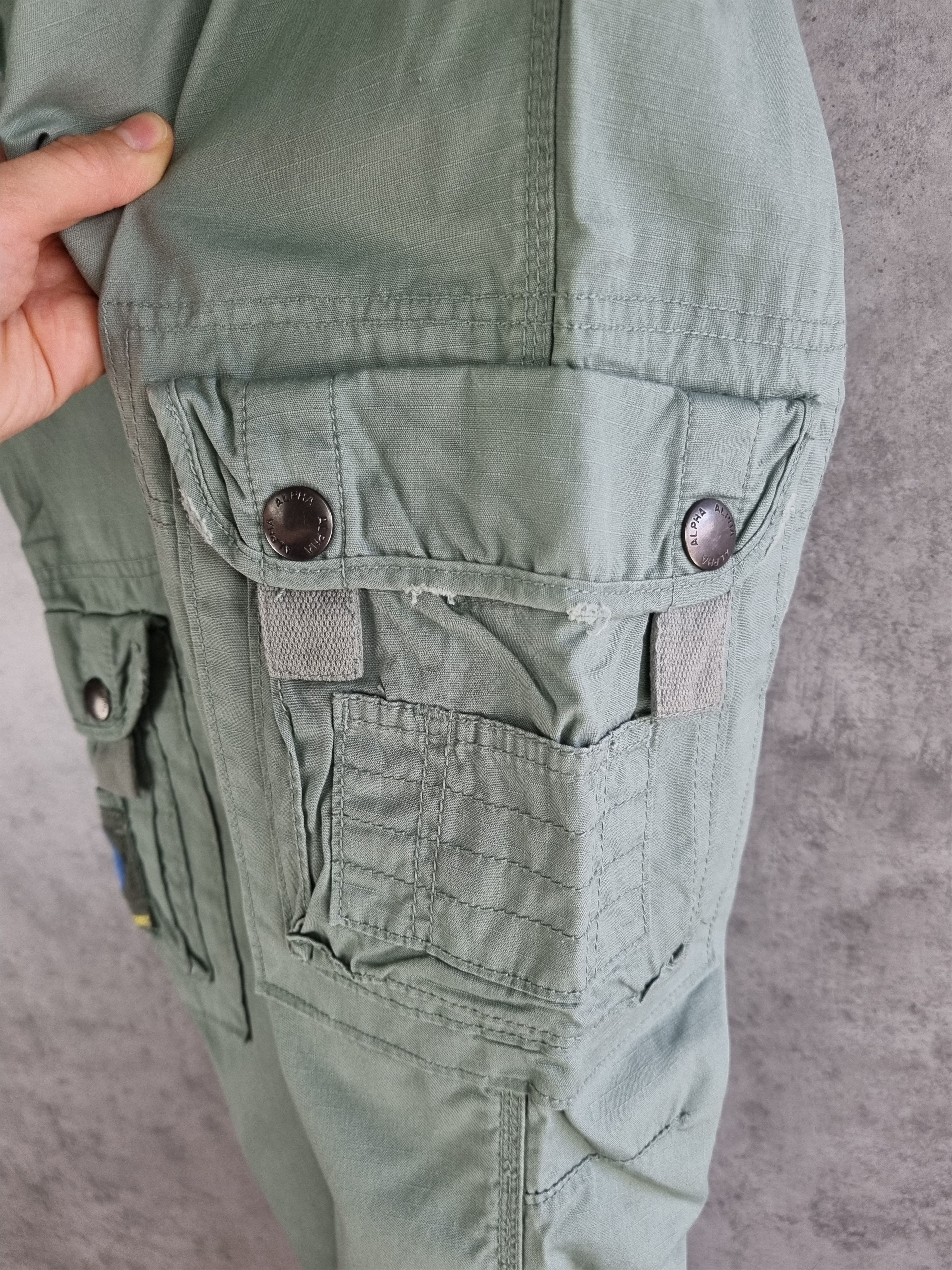 Alpha Industries Vintage 90s Alpha Aviator Cargo Pants Military Rare Size US 28 / EU 44 - 9 Thumbnail