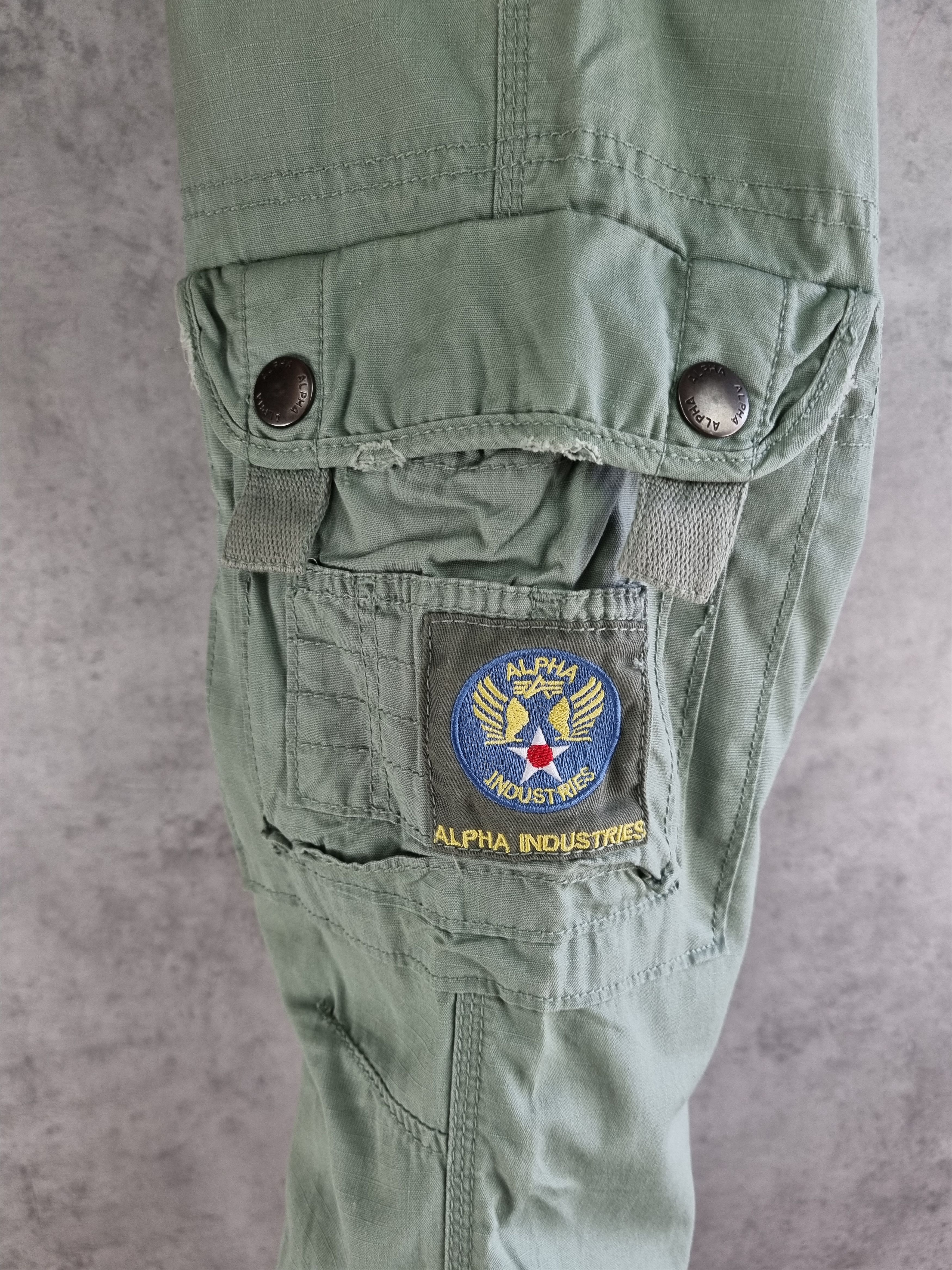Alpha Industries Vintage 90s Alpha Aviator Cargo Pants Military Rare Size US 28 / EU 44 - 8 Thumbnail