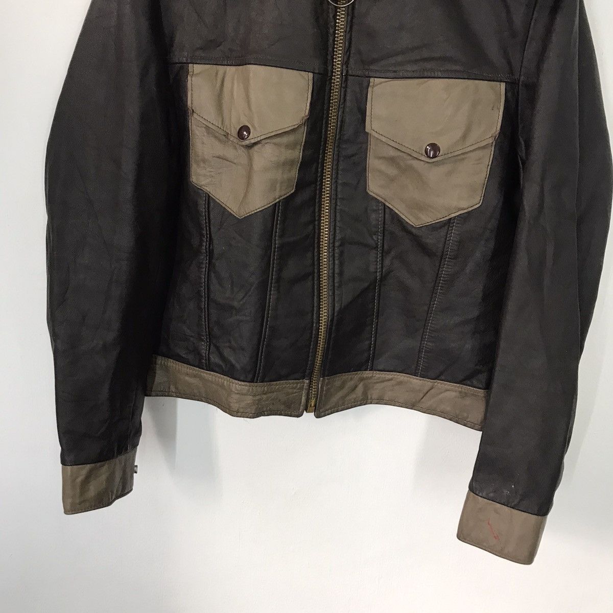 Schott 💀LEATHER💀VINTAGE SCHOTT LEATHER JACKET TALON ZIPPIER Size US M / EU 48-50 / 2 - 3 Thumbnail