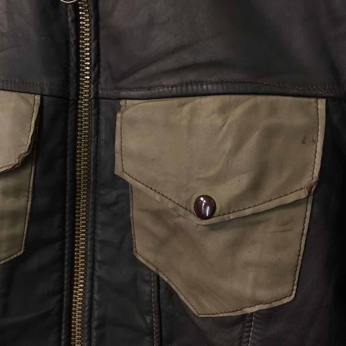 Schott 💀LEATHER💀VINTAGE SCHOTT LEATHER JACKET TALON ZIPPIER Size US M / EU 48-50 / 2 - 5 Thumbnail