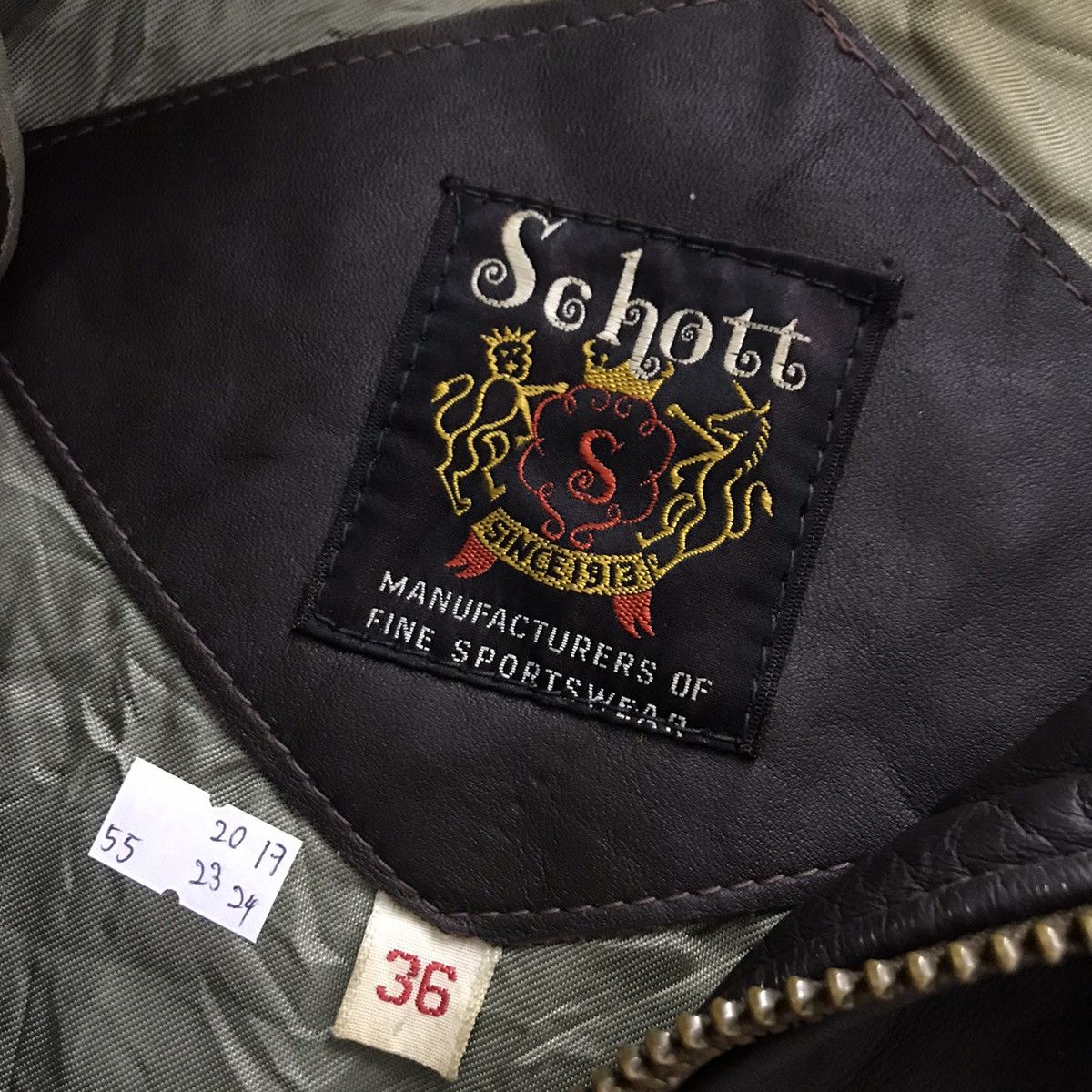 Schott 💀LEATHER💀VINTAGE SCHOTT LEATHER JACKET TALON ZIPPIER Size US M / EU 48-50 / 2 - 11 Thumbnail