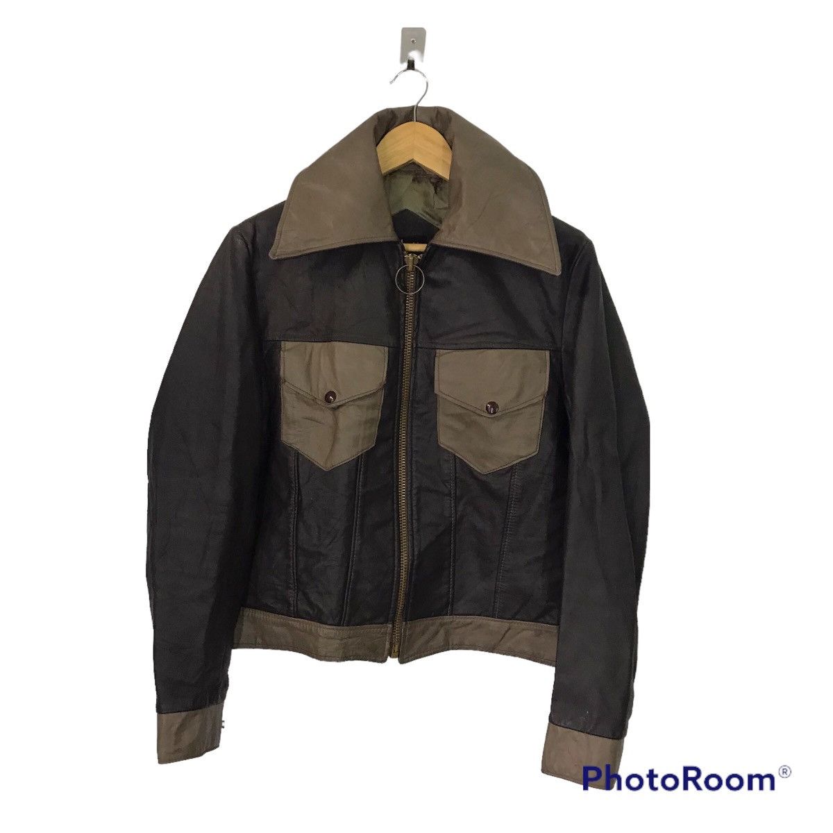 Schott 💀LEATHER💀VINTAGE SCHOTT LEATHER JACKET TALON ZIPPIER Size US M / EU 48-50 / 2 - 1 Thumbnail