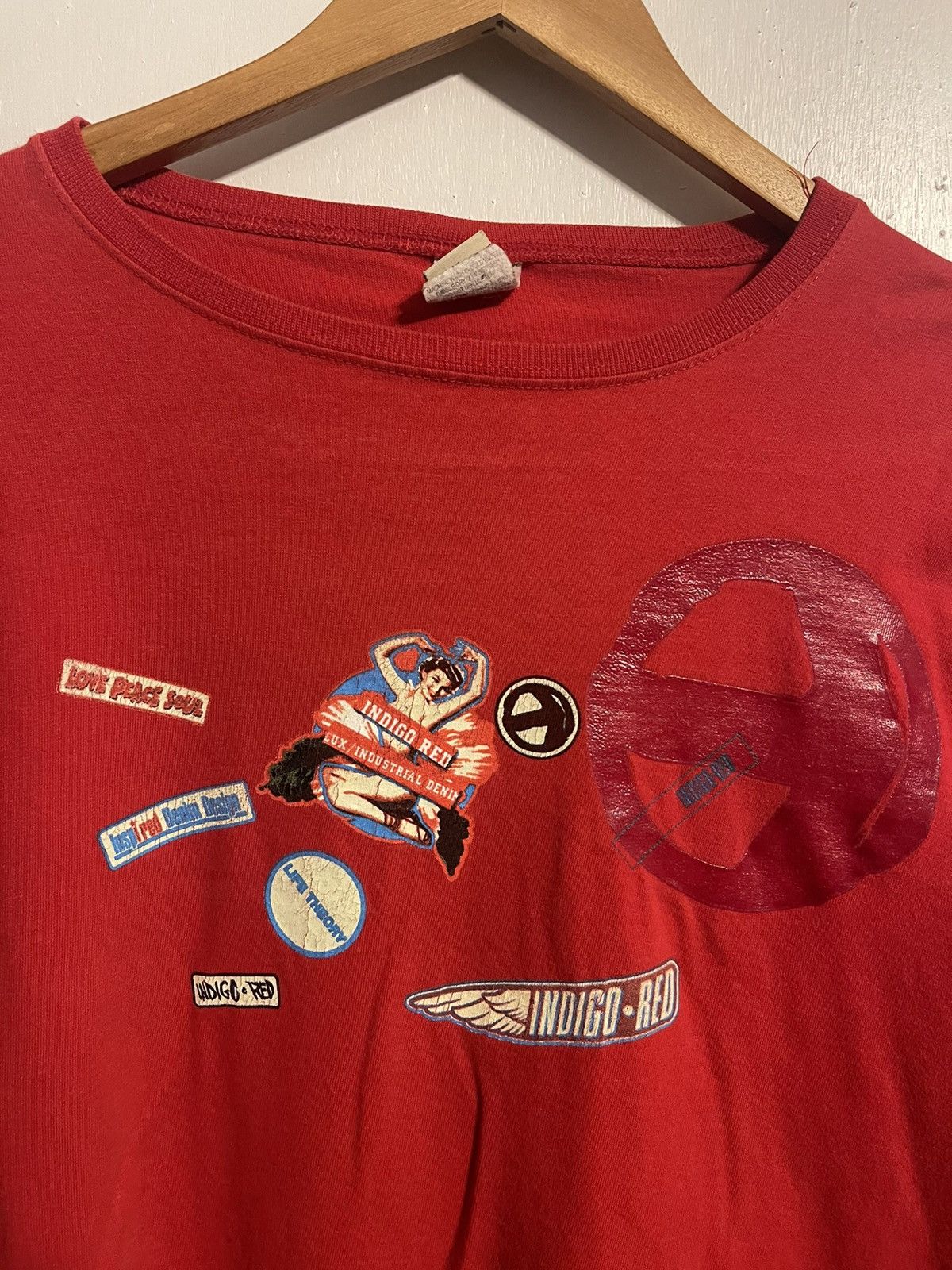 Japanese Brand Vintage Indigo Red Longsleeve Tee Size US XL / EU 56 / 4 - 2 Thumbnail