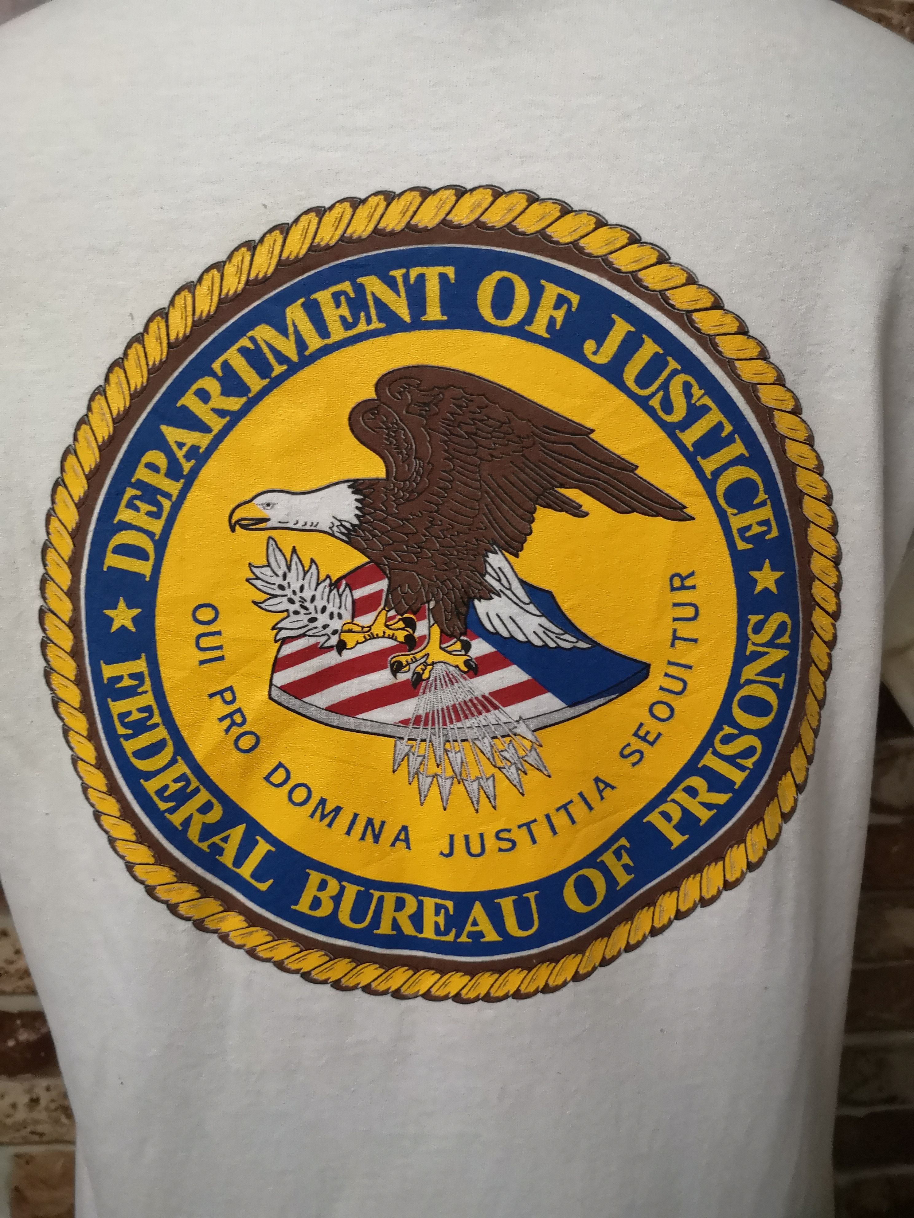Vintage Vintage Department Of Justice Tee Size US M / EU 48-50 / 2 - 4 Thumbnail
