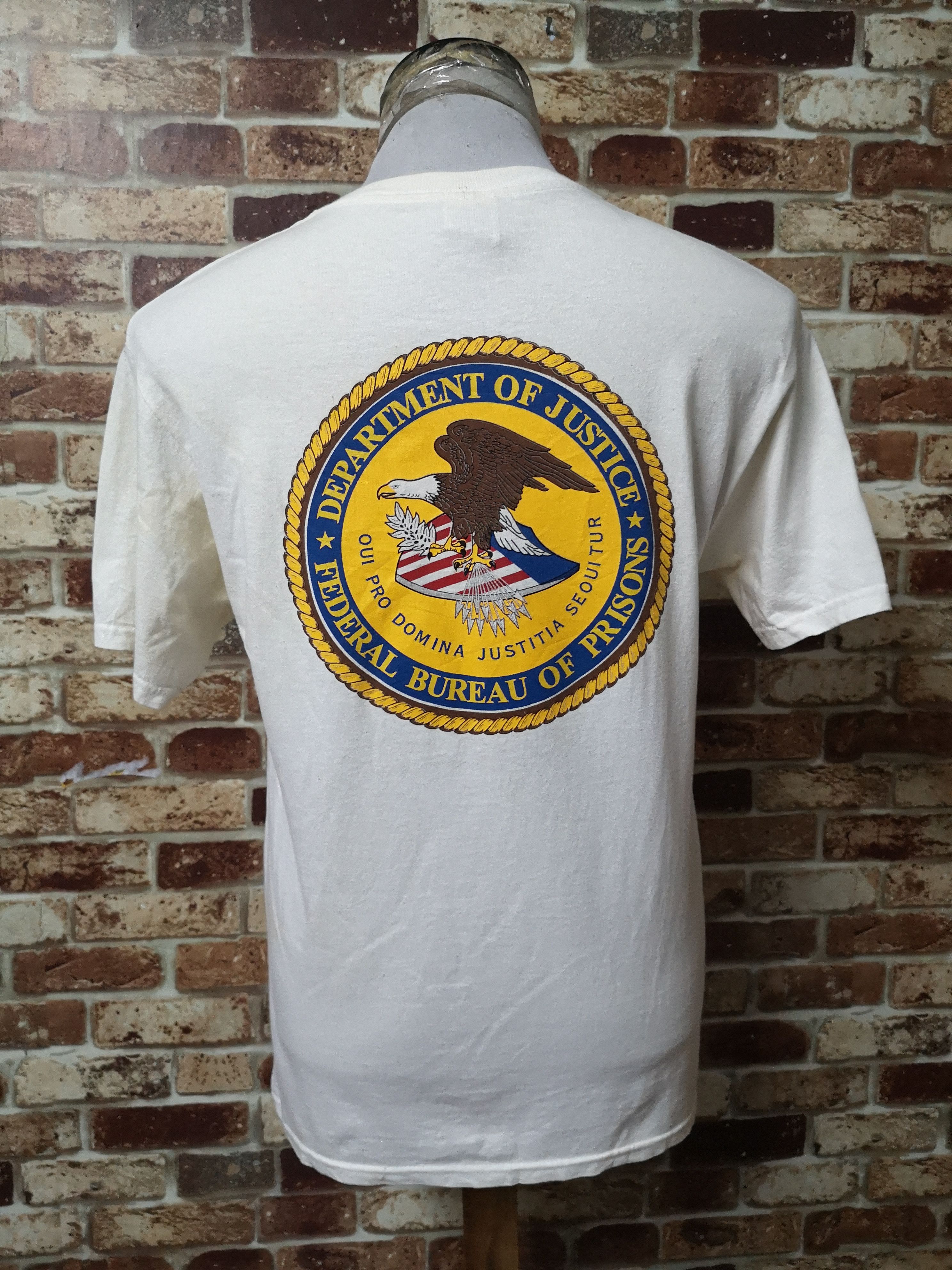Vintage Vintage Department Of Justice Tee Size US M / EU 48-50 / 2 - 2 Thumbnail