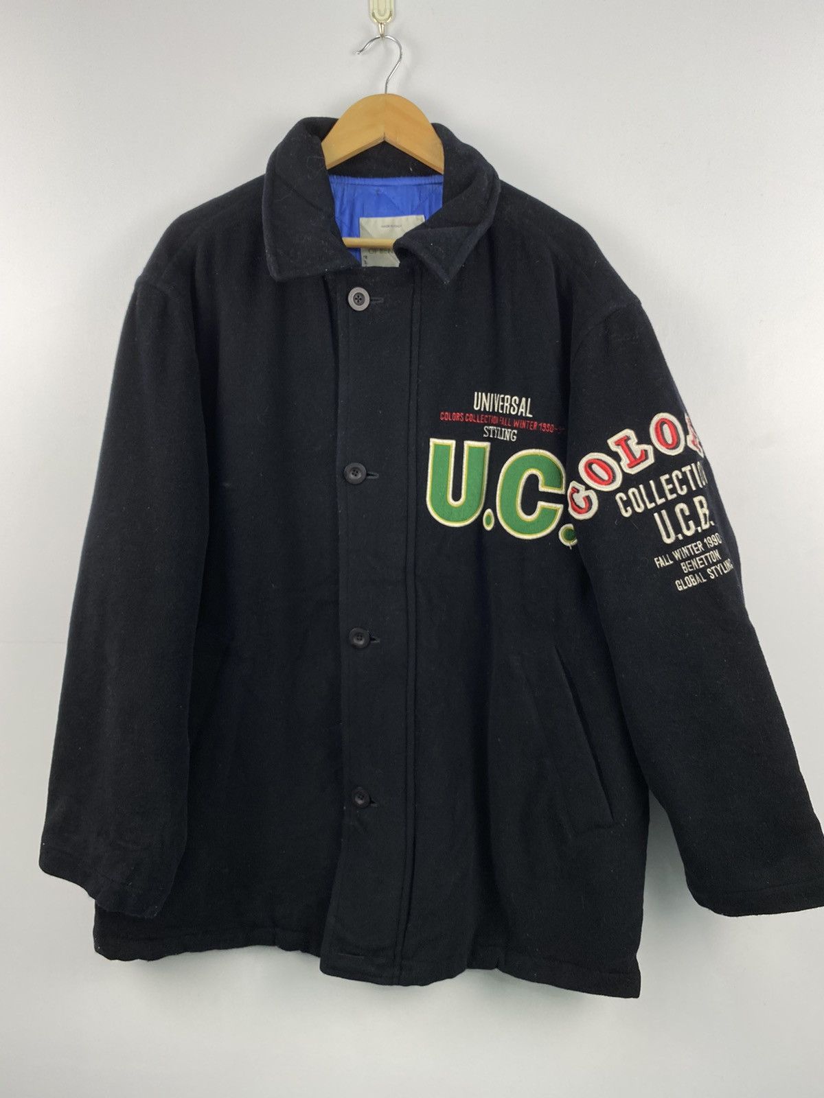 image of Cashmere Wool x United Colors Of Benetton Vintage United Color Of Benetton Wool Jacket Button Ups i