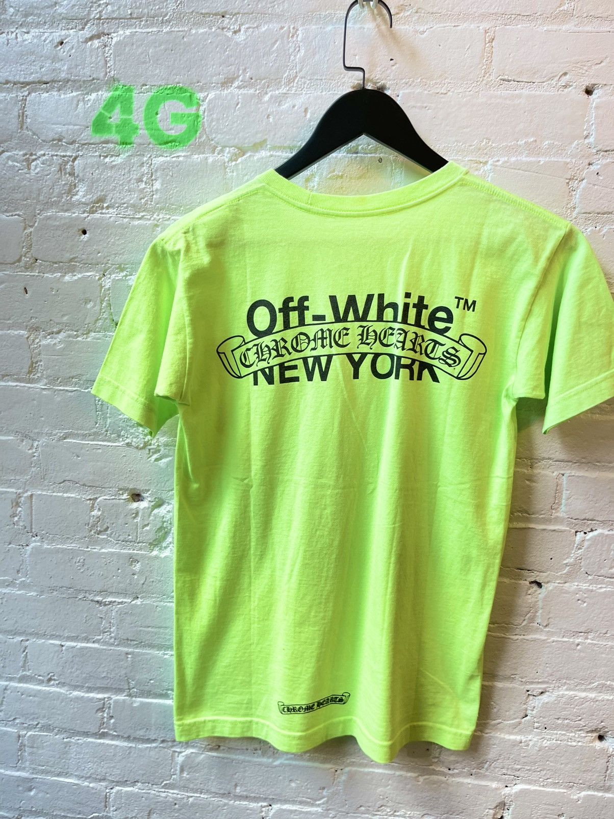 Chrom Hearts ネオンライム　Tシャツ Chrome Hearts × Off-White Chrome Hearts x Off White x Virgil NEON