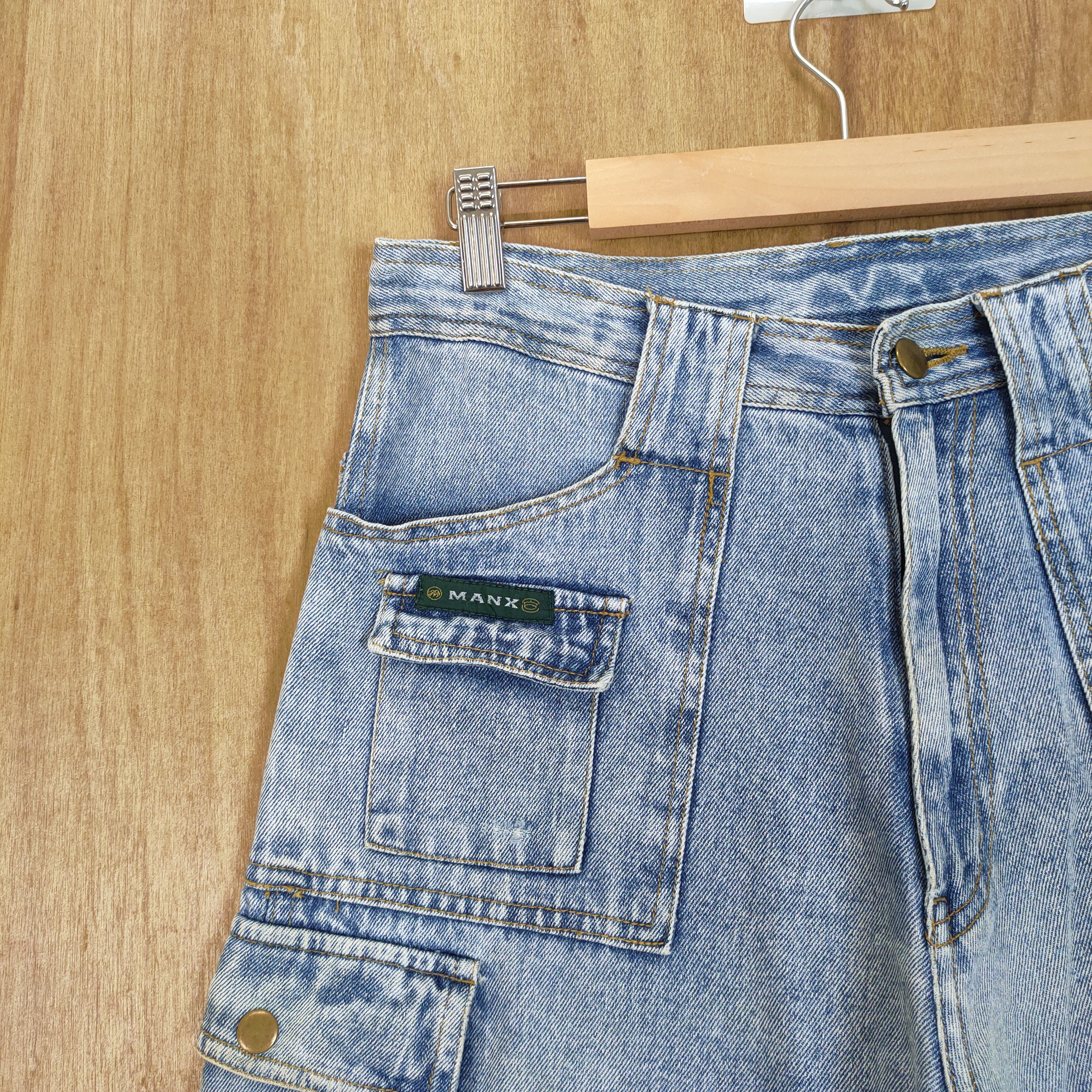 Japanese Brand × Vintage VINTAGE MANX FADED LIGHT BLUE JEANS CARGO PANTS Size US 30 / EU 46 - 11 Thumbnail