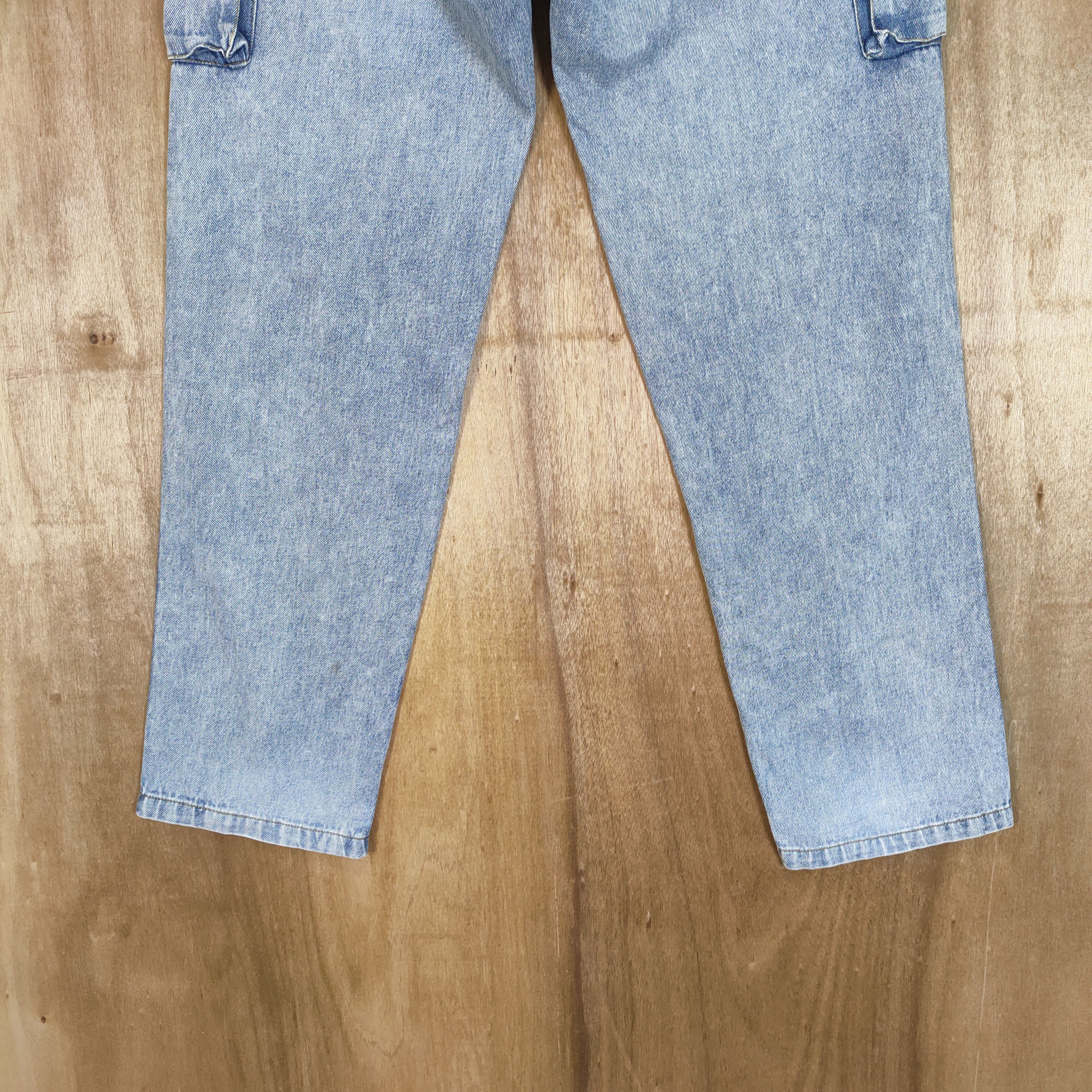Japanese Brand × Vintage VINTAGE MANX FADED LIGHT BLUE JEANS CARGO PANTS Size US 30 / EU 46 - 7 Thumbnail