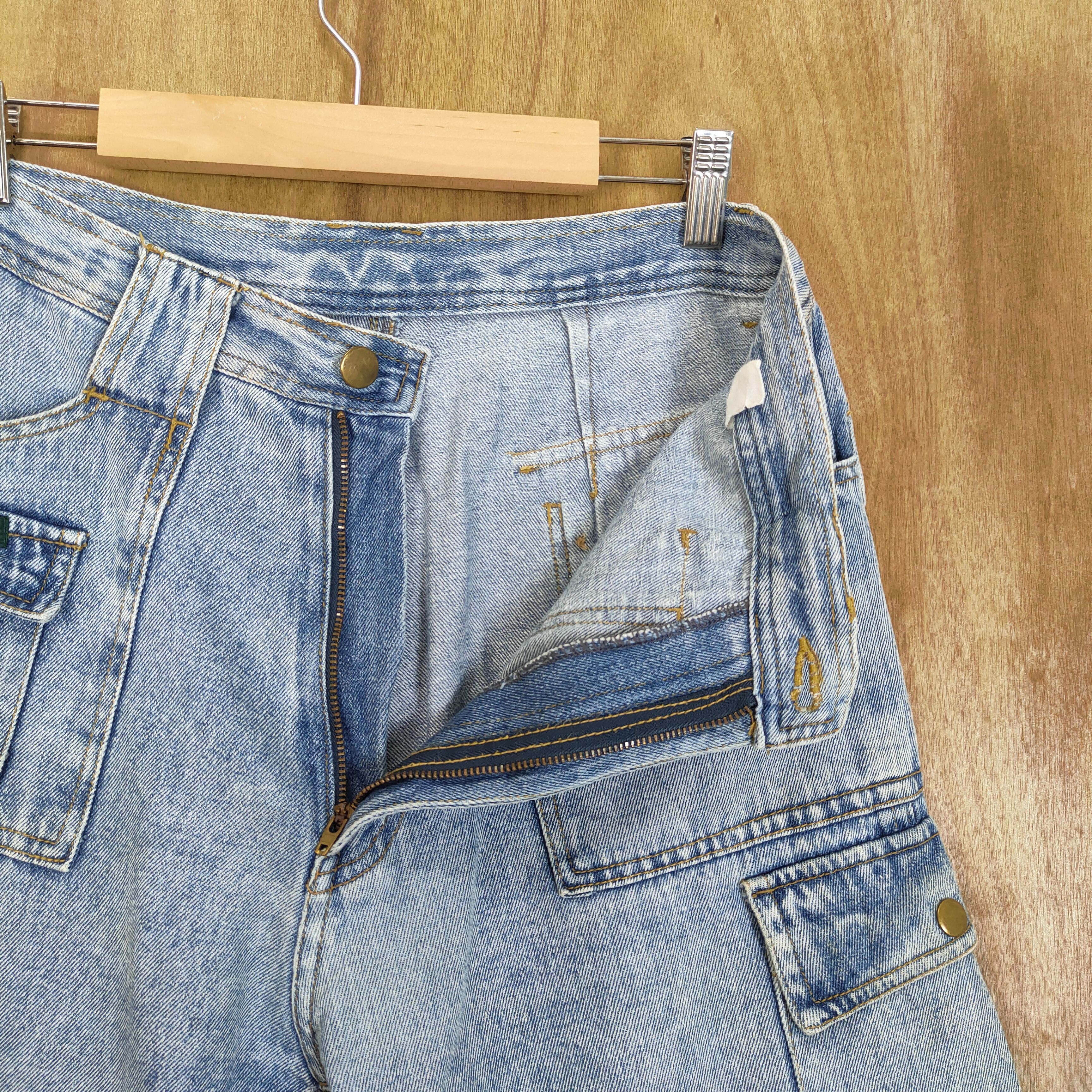 Japanese Brand × Vintage VINTAGE MANX FADED LIGHT BLUE JEANS CARGO PANTS Size US 30 / EU 46 - 4 Thumbnail