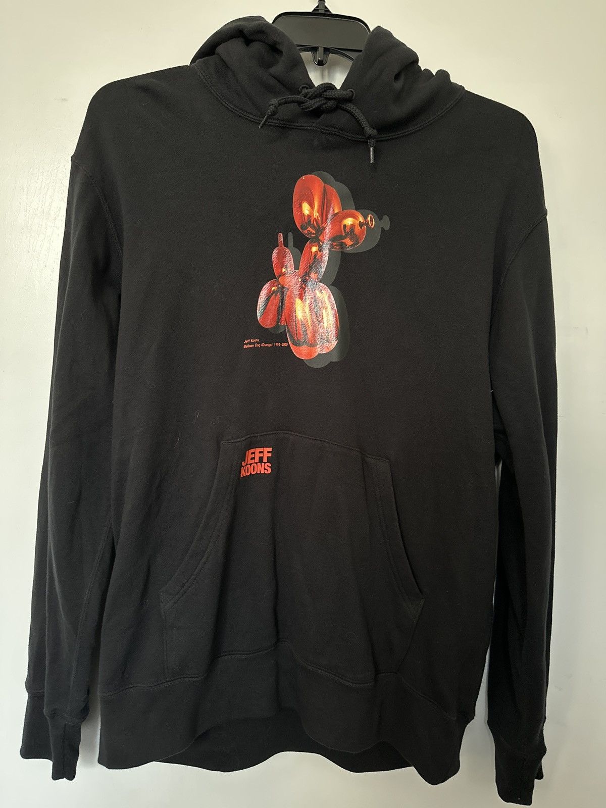 image of Art x Museum Jeff Koons Balloon Dog Sweatshirt Pullover Hoodie Large in Black, Men's