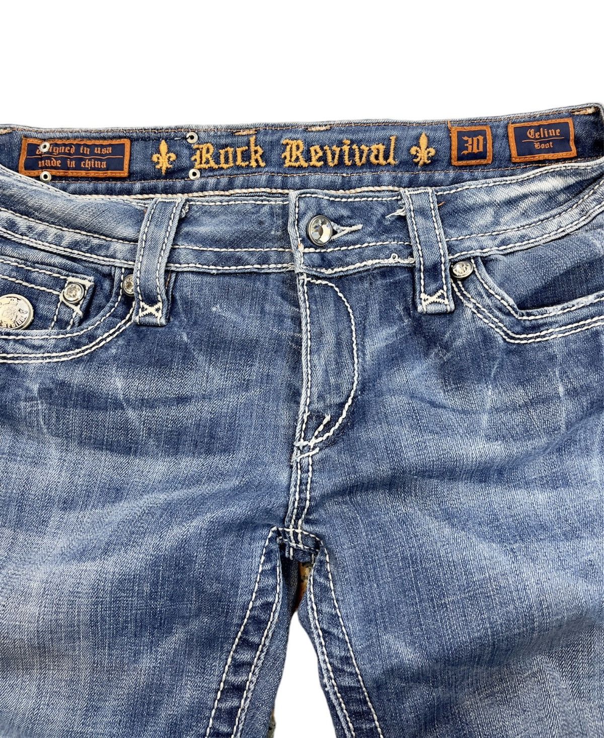 Rock Revival × Vintage VINTAGE ROCK REVIVAL CELINE BOOTCUT JEANS SIZE 32X35 Size 32" / US 10 / IT 46 - 7 Thumbnail