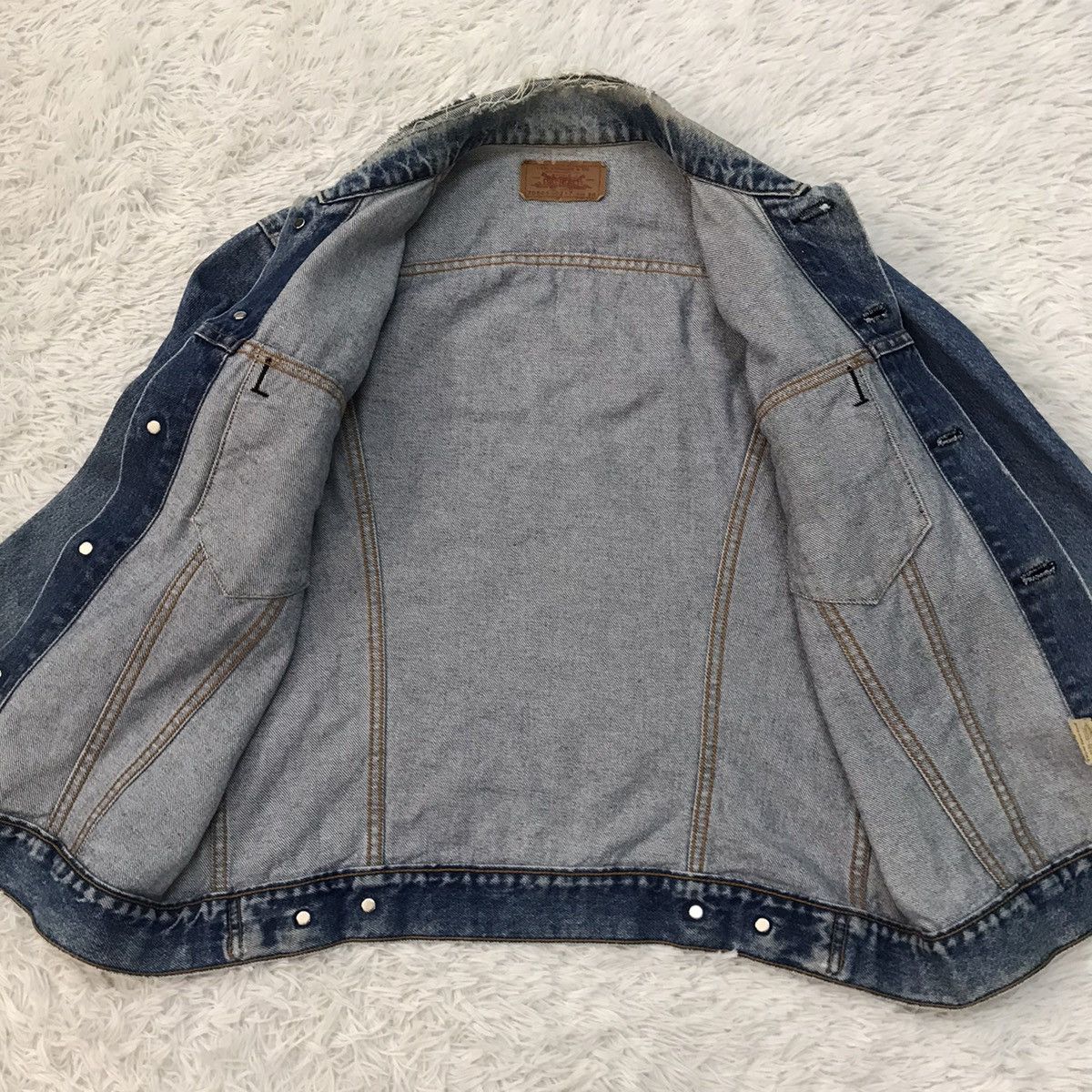 Levi's Vtg Levis 70505 Small e Denim Trucker Jacket Size US M / EU 48-50 / 2 - 14 Thumbnail