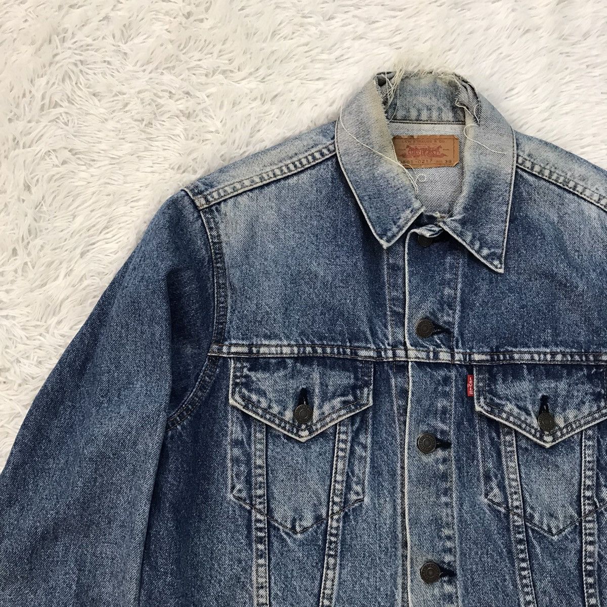 Levi's Vtg Levis 70505 Small e Denim Trucker Jacket Size US M / EU 48-50 / 2 - 3 Thumbnail