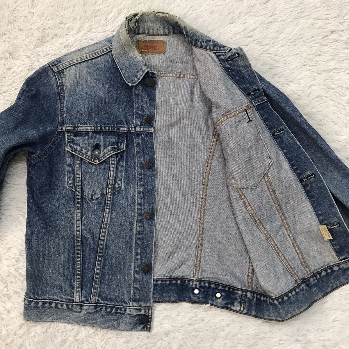 Levi's Vtg Levis 70505 Small e Denim Trucker Jacket Size US M / EU 48-50 / 2 - 13 Thumbnail