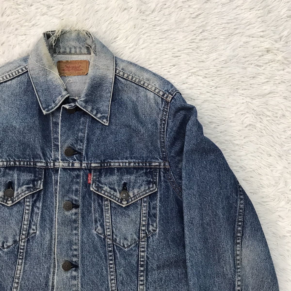 Levi's Vtg Levis 70505 Small e Denim Trucker Jacket Size US M / EU 48-50 / 2 - 4 Thumbnail