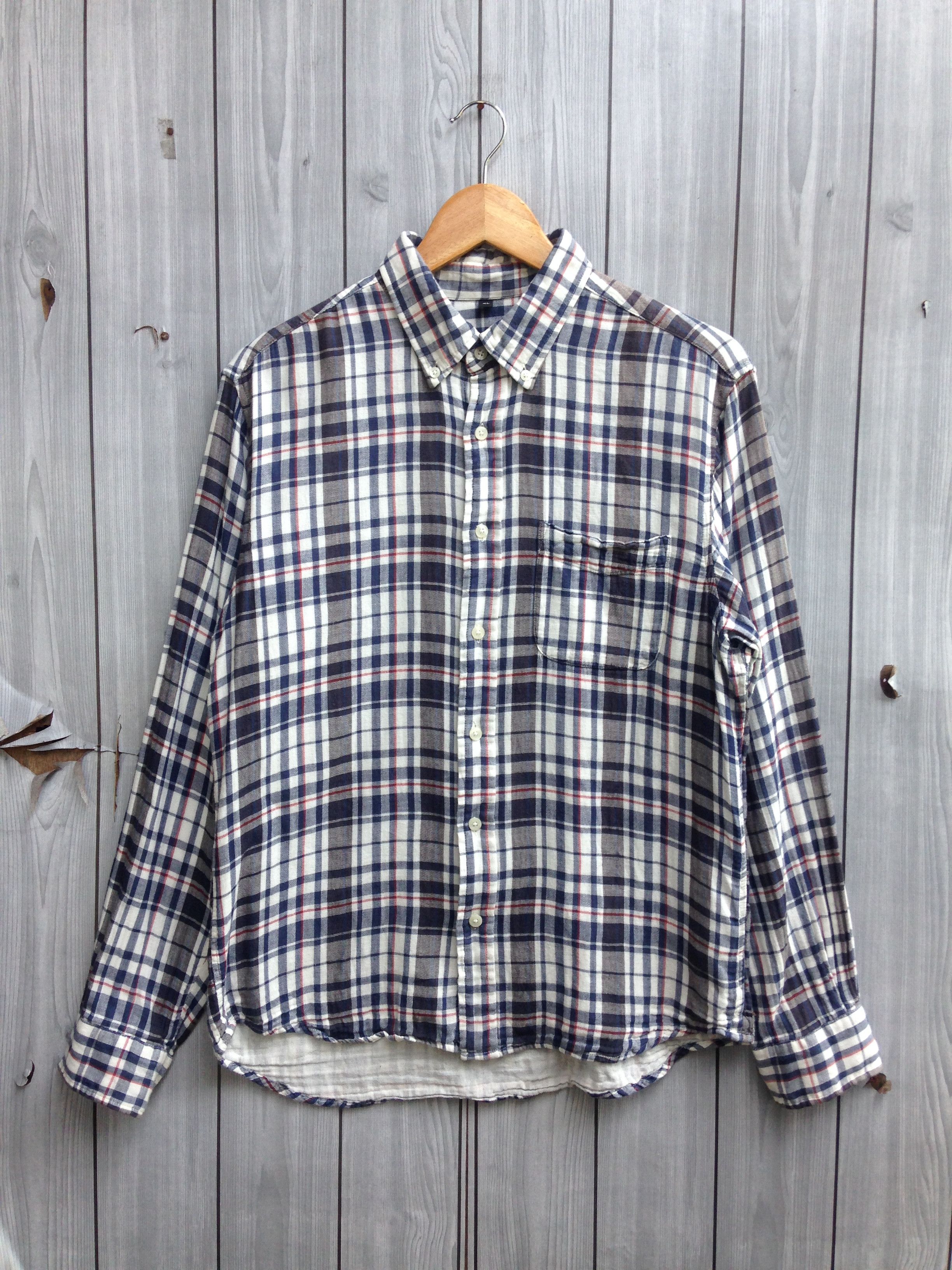 Flannel × Japanese Brand Topvalu Flannel Blue Button Up Shirt Size US XL / EU 56 / 4 - 1 Thumbnail