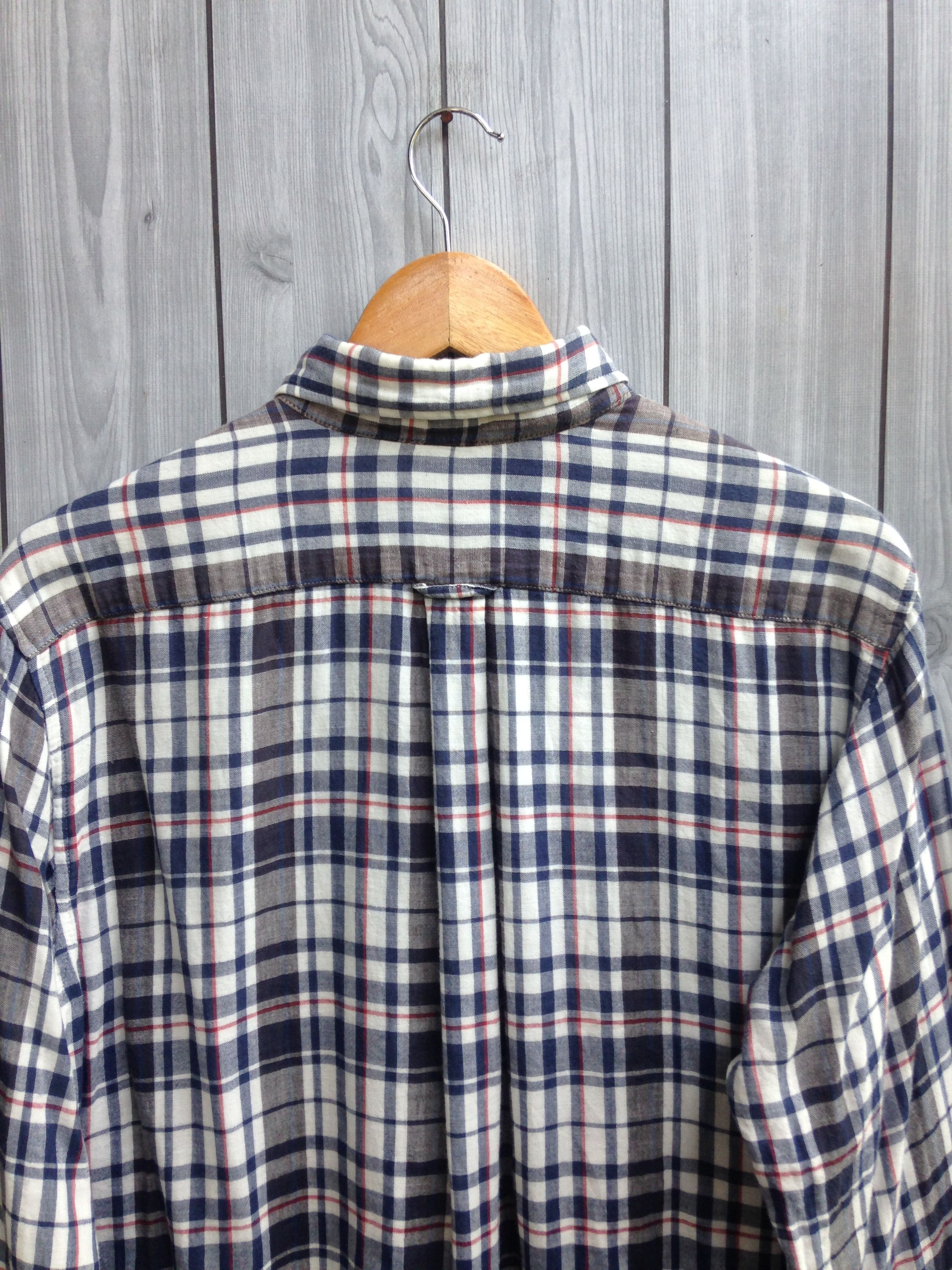 Flannel × Japanese Brand Topvalu Flannel Blue Button Up Shirt Size US XL / EU 56 / 4 - 5 Thumbnail