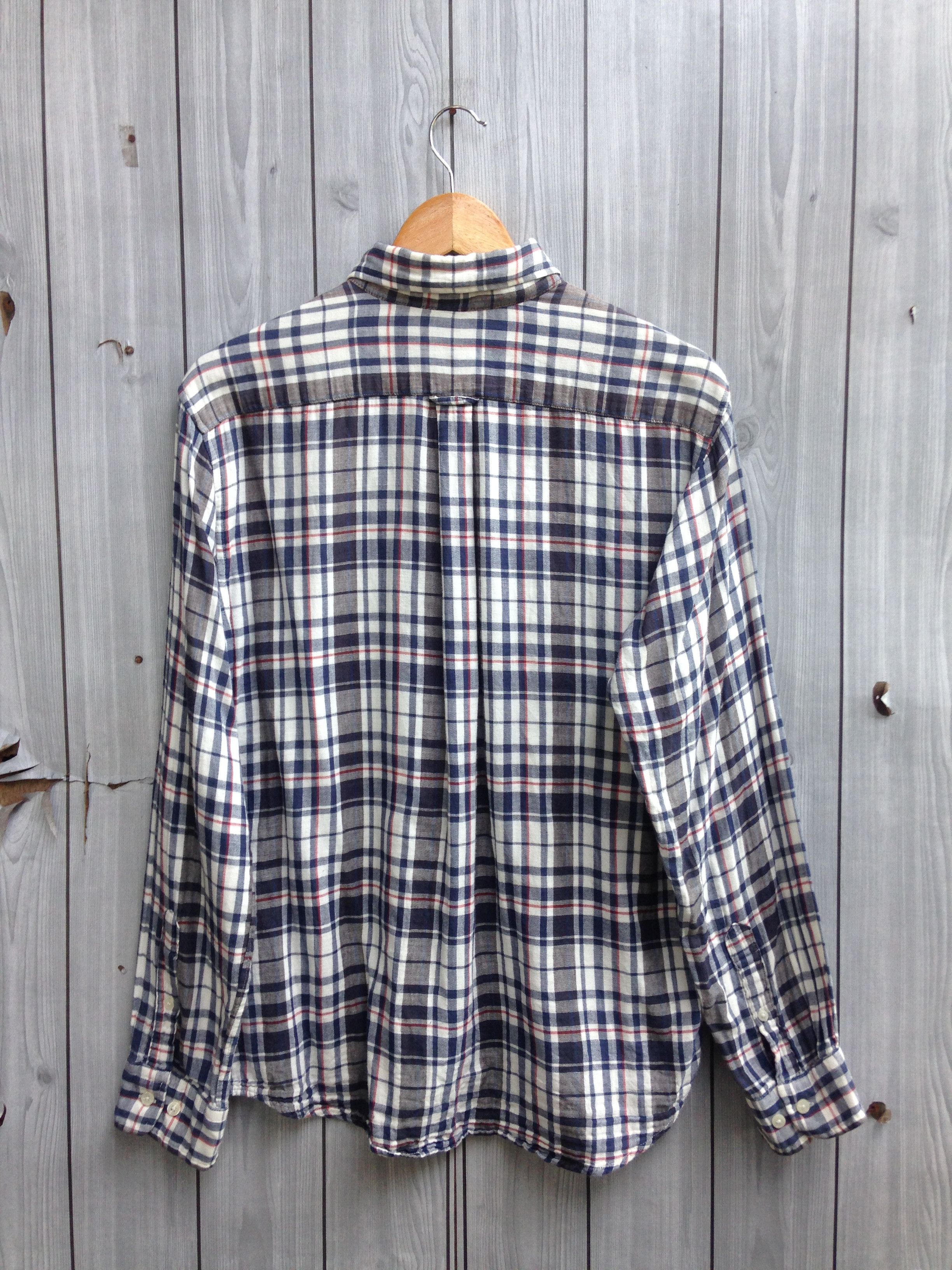 Flannel × Japanese Brand Topvalu Flannel Blue Button Up Shirt Size US XL / EU 56 / 4 - 4 Thumbnail