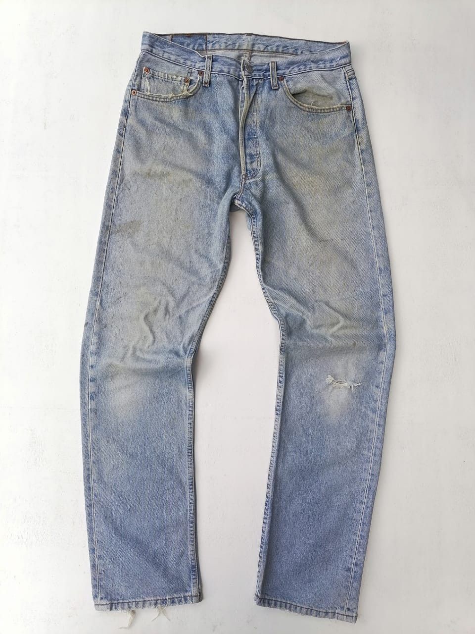 Levi's × Levi's Vintage Clothing × Vintage Levi's Strauss Fly Button Distressed Denim Jeans Size US 32 / EU 48 - 1 Thumbnail