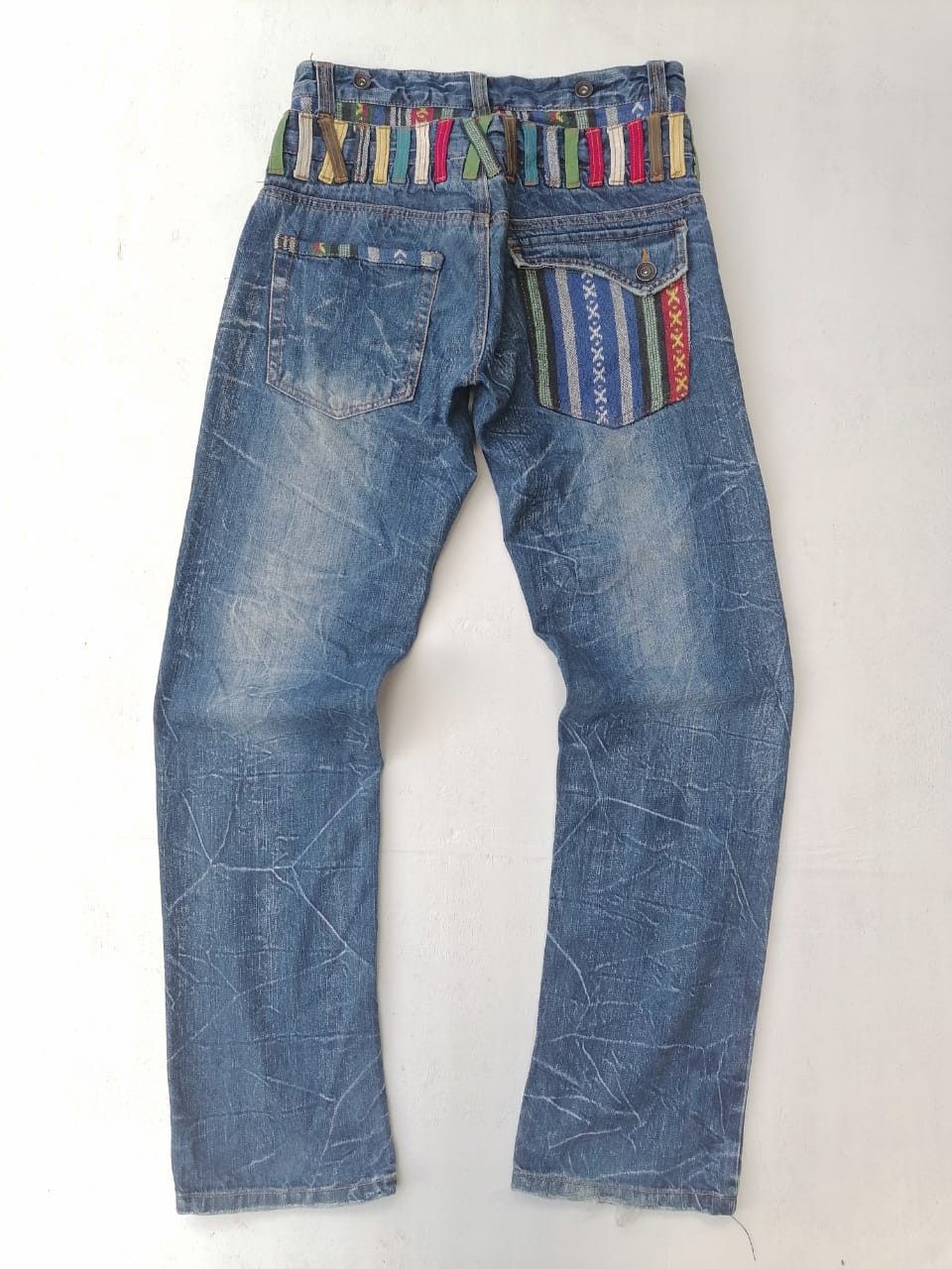 Other Nylaus Double Waist Colourful Denim Jeans Size US 32 / EU 48 - 2 Thumbnail