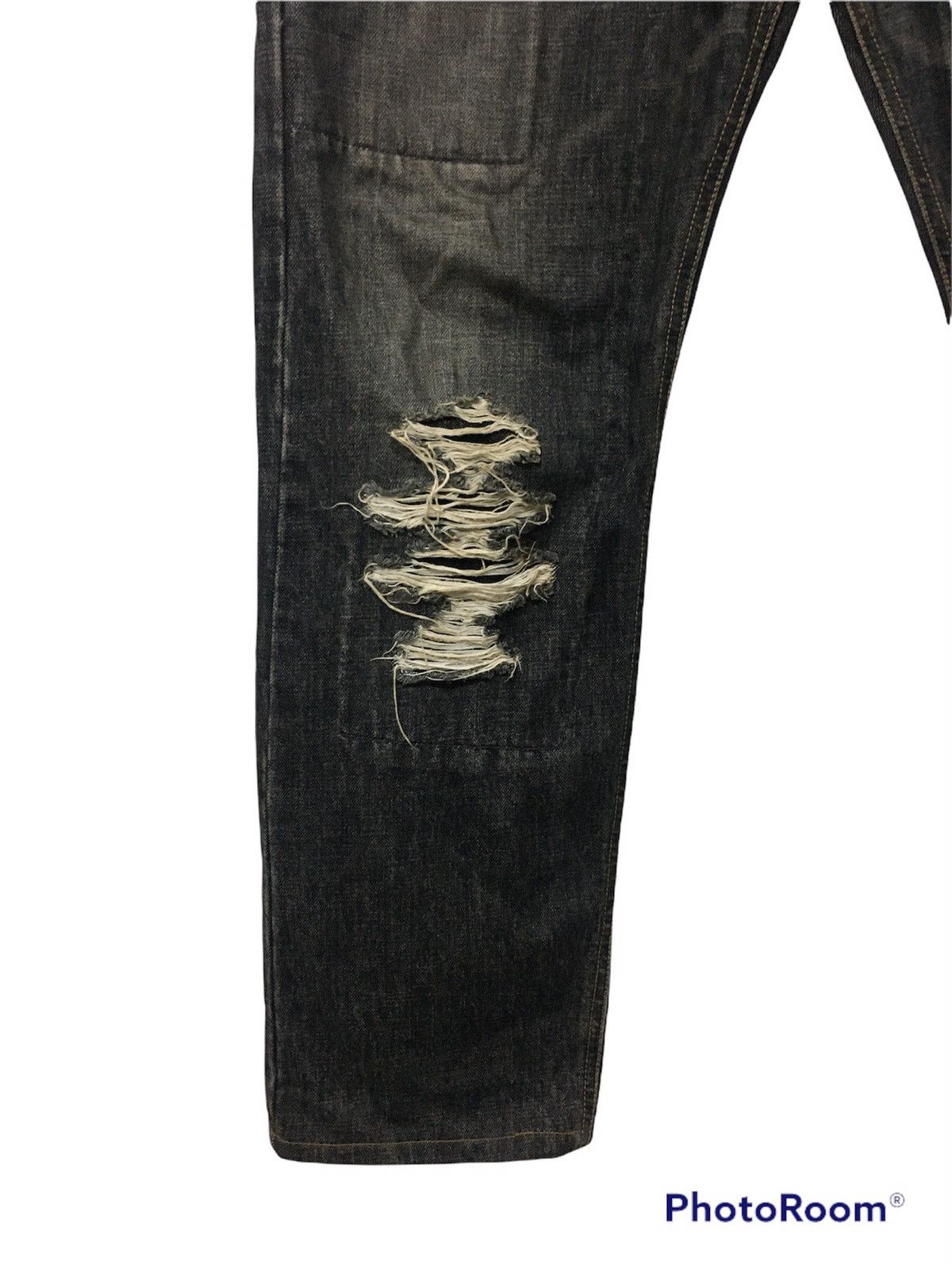 Japanese Brand Japanese Brand Black Trasher Denim Size US 35 - 5 Thumbnail