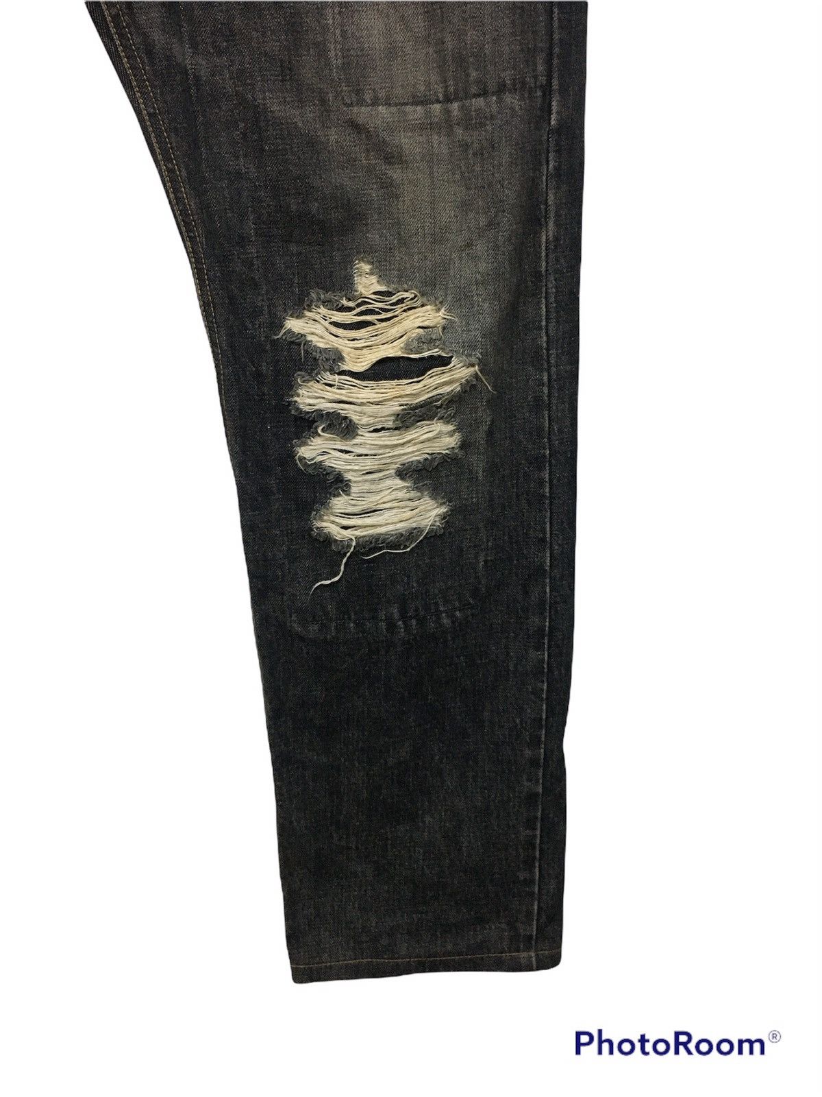 Japanese Brand Japanese Brand Black Trasher Denim Size US 35 - 4 Thumbnail
