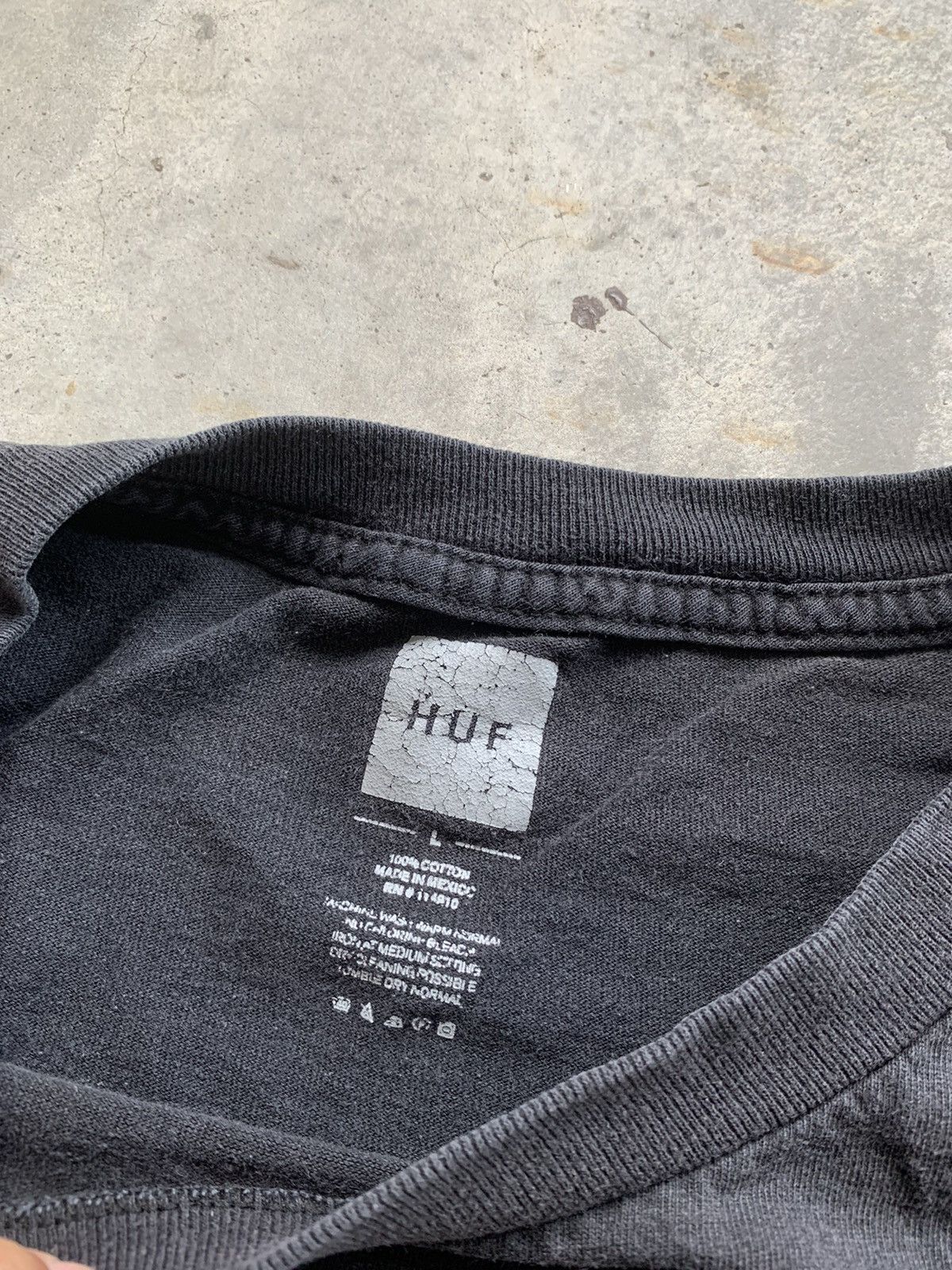 Sun Faded HUF Dirt Bag Crew Quality Shit Skateboard Tshirt