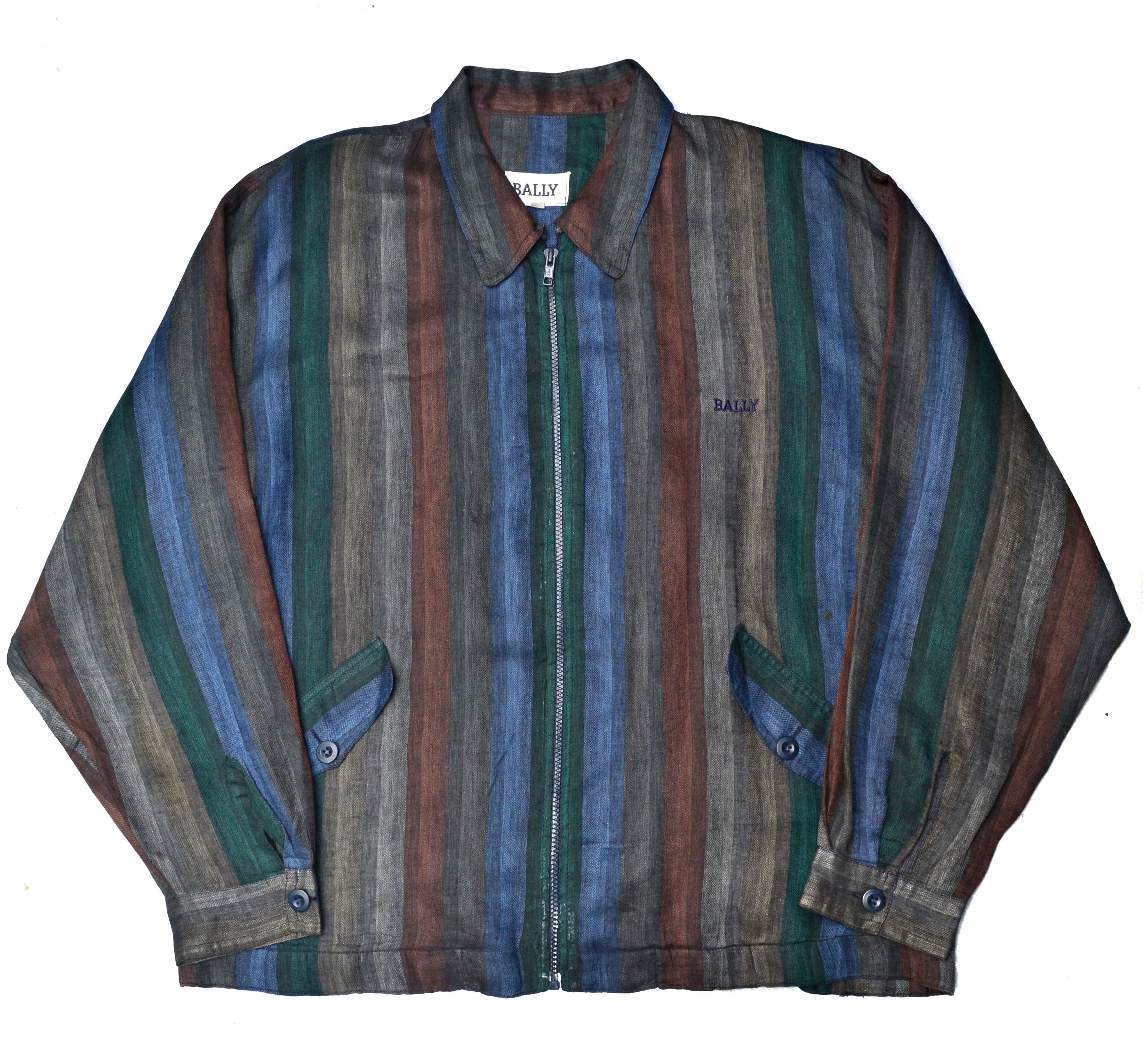 image of Avant Garde x Bally 80's Bally Stripe Jacket, Men's (Size Large)