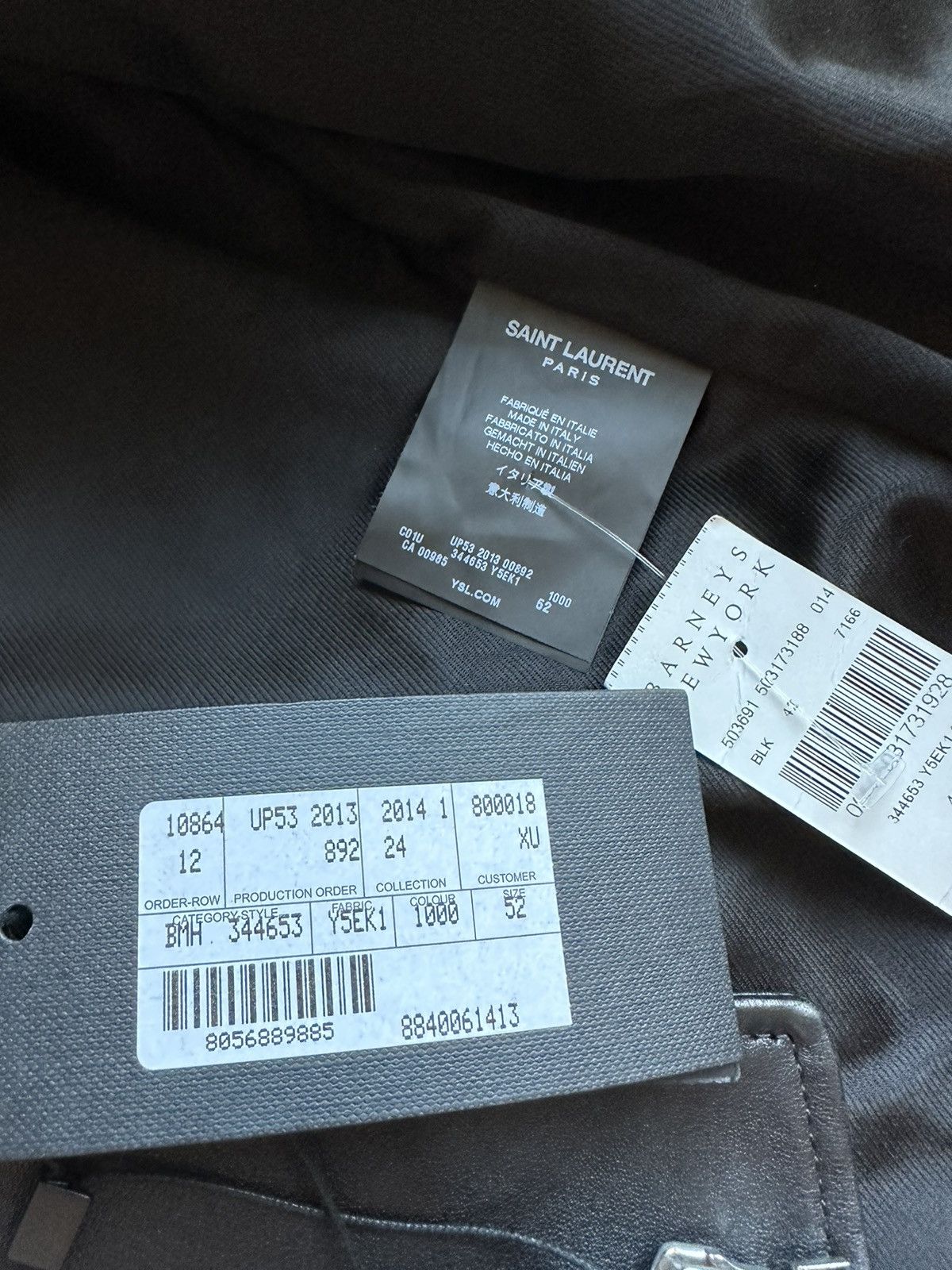 Saint Laurent Paris SS14 Saint Laurent leather biker jacket BNWT Hedi Slimane 52 Size US L / EU 52-54 / 3 - 22 Thumbnail