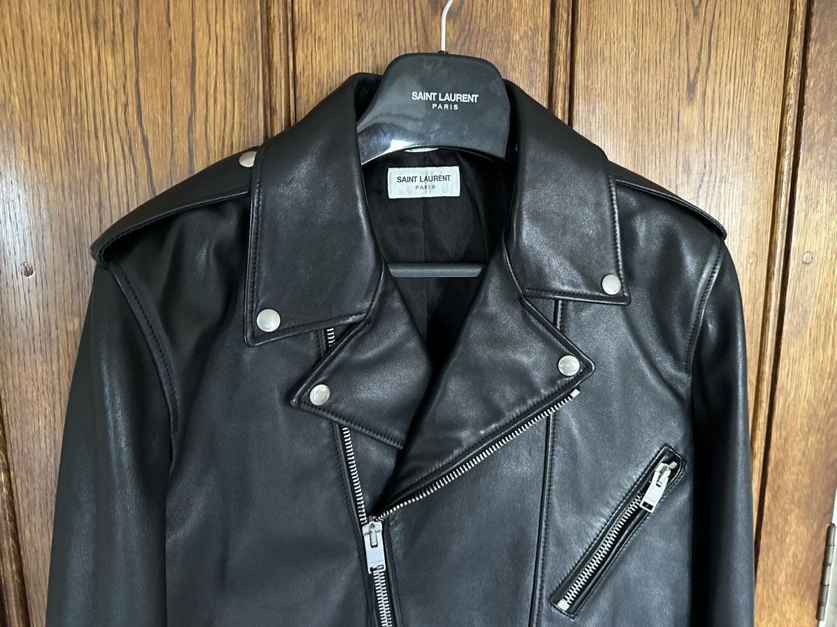 Saint Laurent Paris SS14 Saint Laurent leather biker jacket BNWT Hedi Slimane 52 Size US L / EU 52-54 / 3 - 12 Thumbnail