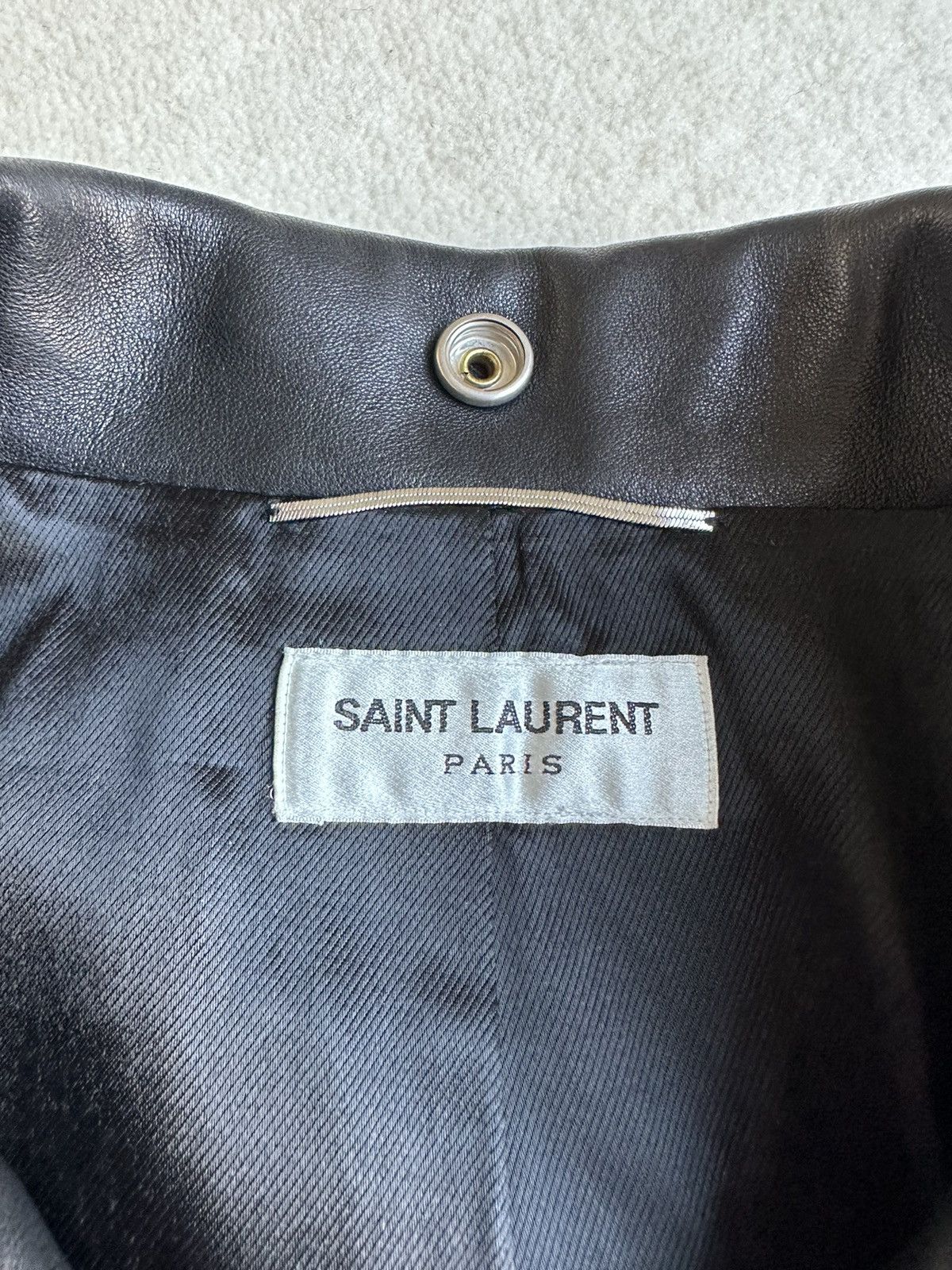 Saint Laurent Paris SS14 Saint Laurent leather biker jacket BNWT Hedi Slimane 52 Size US L / EU 52-54 / 3 - 21 Thumbnail