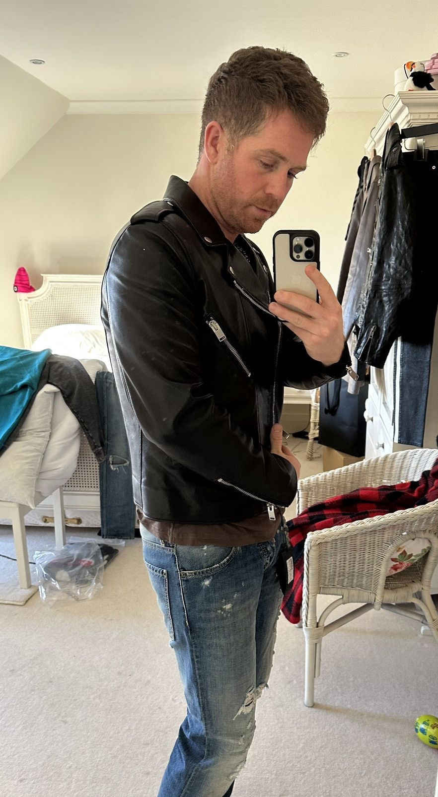 Saint Laurent Paris SS14 Saint Laurent leather biker jacket BNWT Hedi Slimane 52 Size US L / EU 52-54 / 3 - 4 Thumbnail