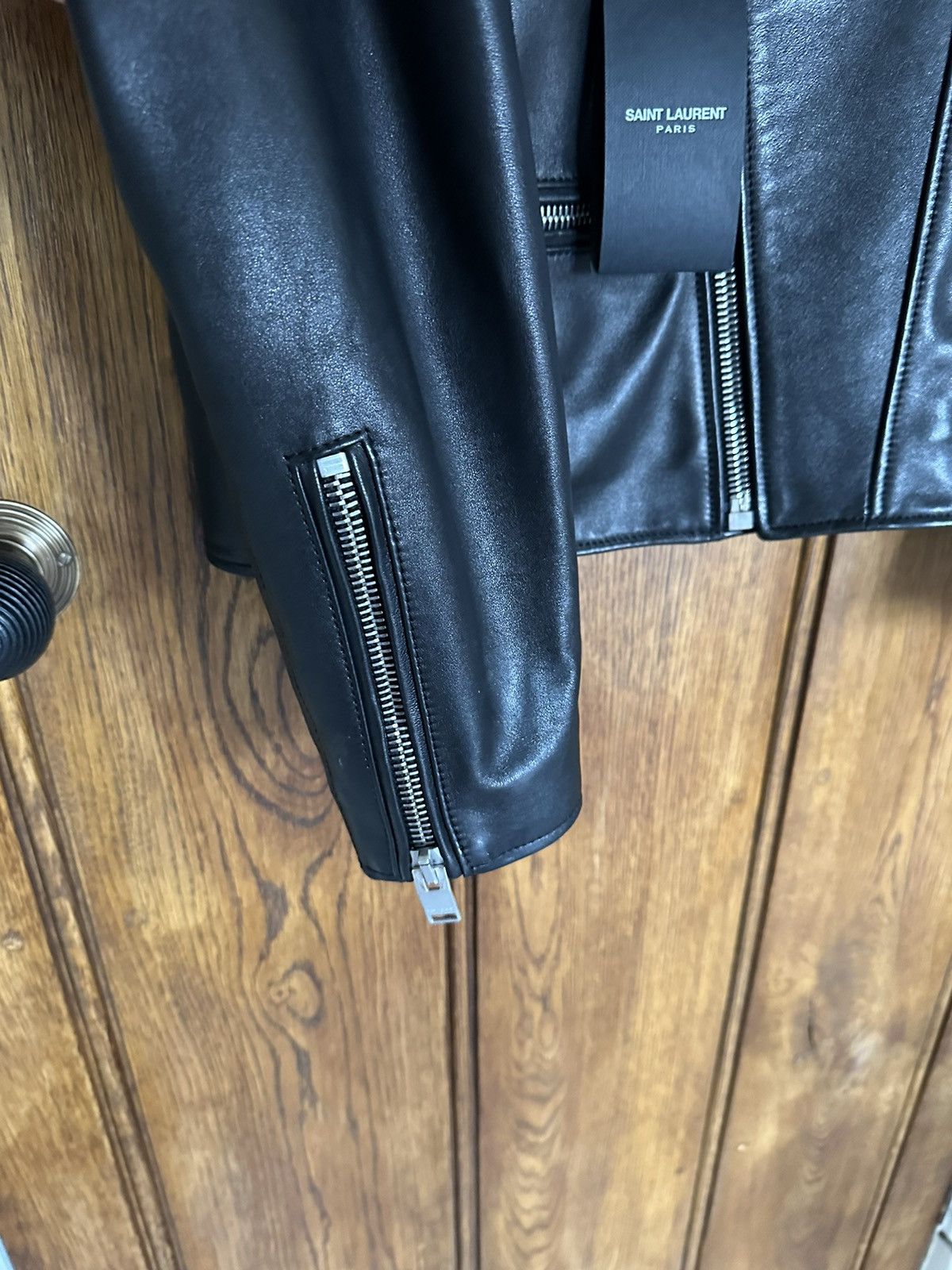 Saint Laurent Paris SS14 Saint Laurent leather biker jacket BNWT Hedi Slimane 52 Size US L / EU 52-54 / 3 - 14 Thumbnail