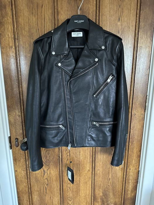 Saint Laurent Paris SS14 Saint Laurent leather biker jacket BNWT Hedi ...