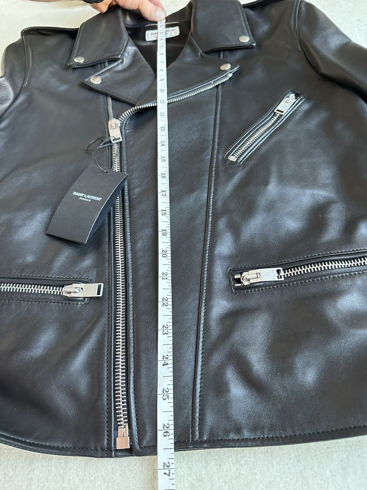 Saint Laurent Paris SS14 Saint Laurent leather biker jacket BNWT Hedi Slimane 52 Size US L / EU 52-54 / 3 - 10 Thumbnail