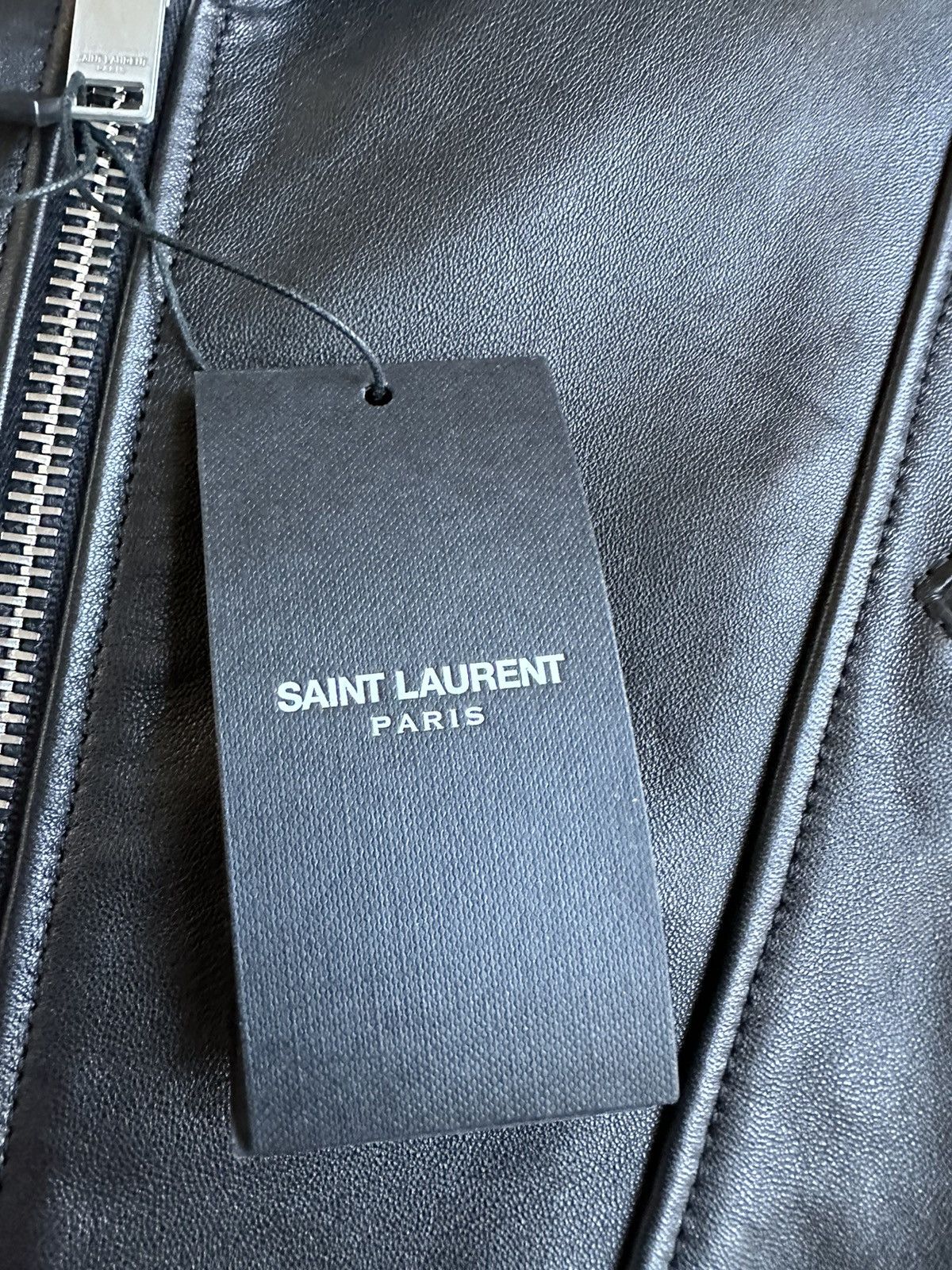 Saint Laurent Paris SS14 Saint Laurent leather biker jacket BNWT Hedi Slimane 52 Size US L / EU 52-54 / 3 - 20 Thumbnail