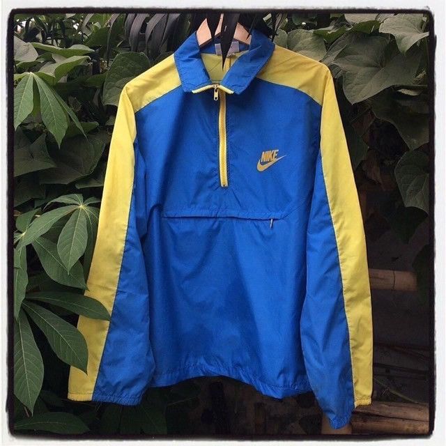 image of 70's Nike Sportswear Pull Over Track Jacket in Blue/Orange, Men's (Size Large)