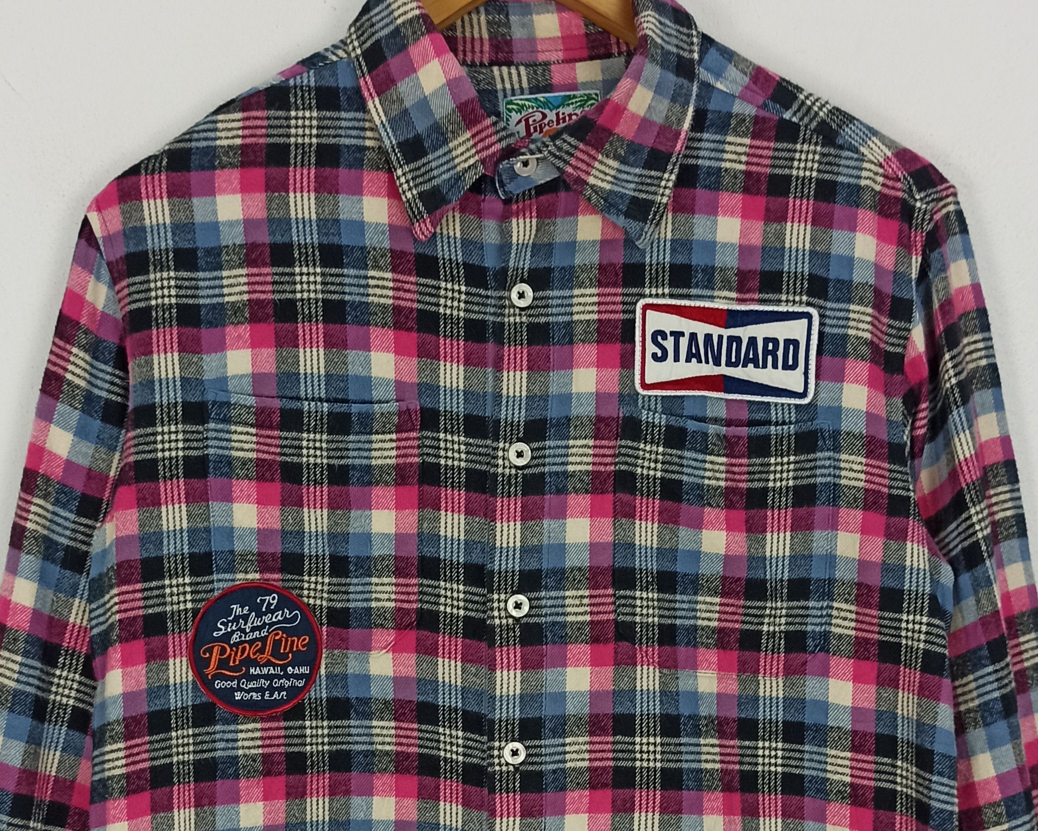 Flannel Pipe Line Surfwear Brand Hawaii Flannel Shirt Button Ups Size US M / EU 48-50 / 2 - 2 Thumbnail