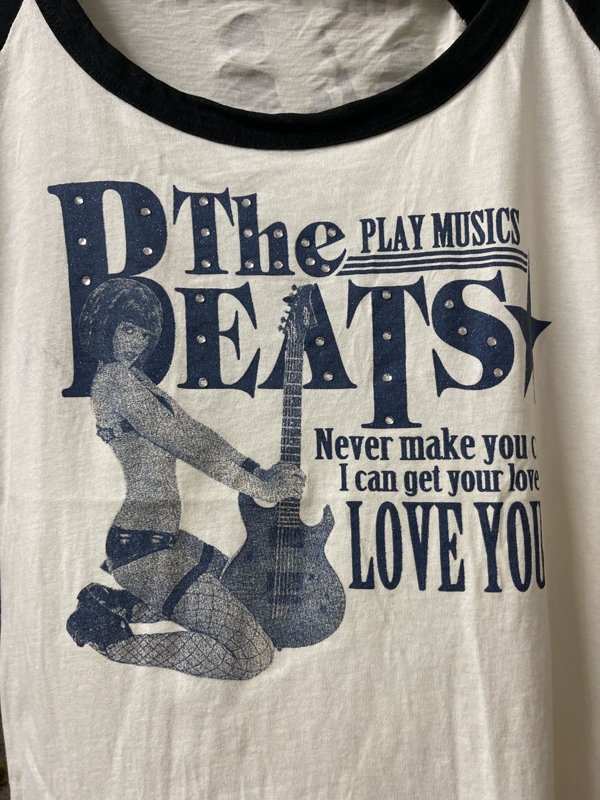 Band Tees VINTAGE THE BEATS PLAY MUSIC SEXY GIRL VERY RARE Size M / US 6-8 / IT 42-44 - 3 Thumbnail